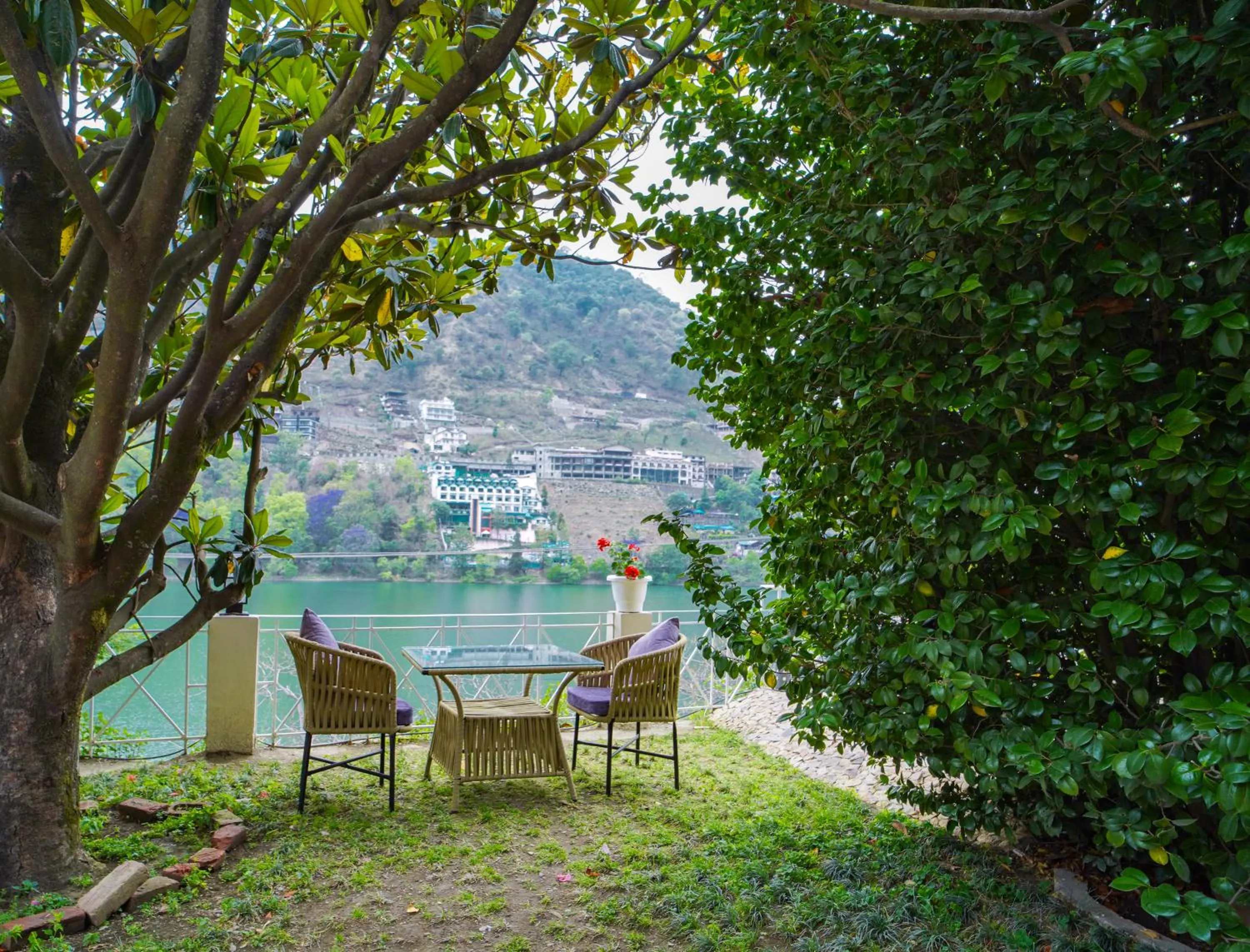 Garden in Neelesh Inn- A Luxury Lake View Hotel- 20 kms from Nainital