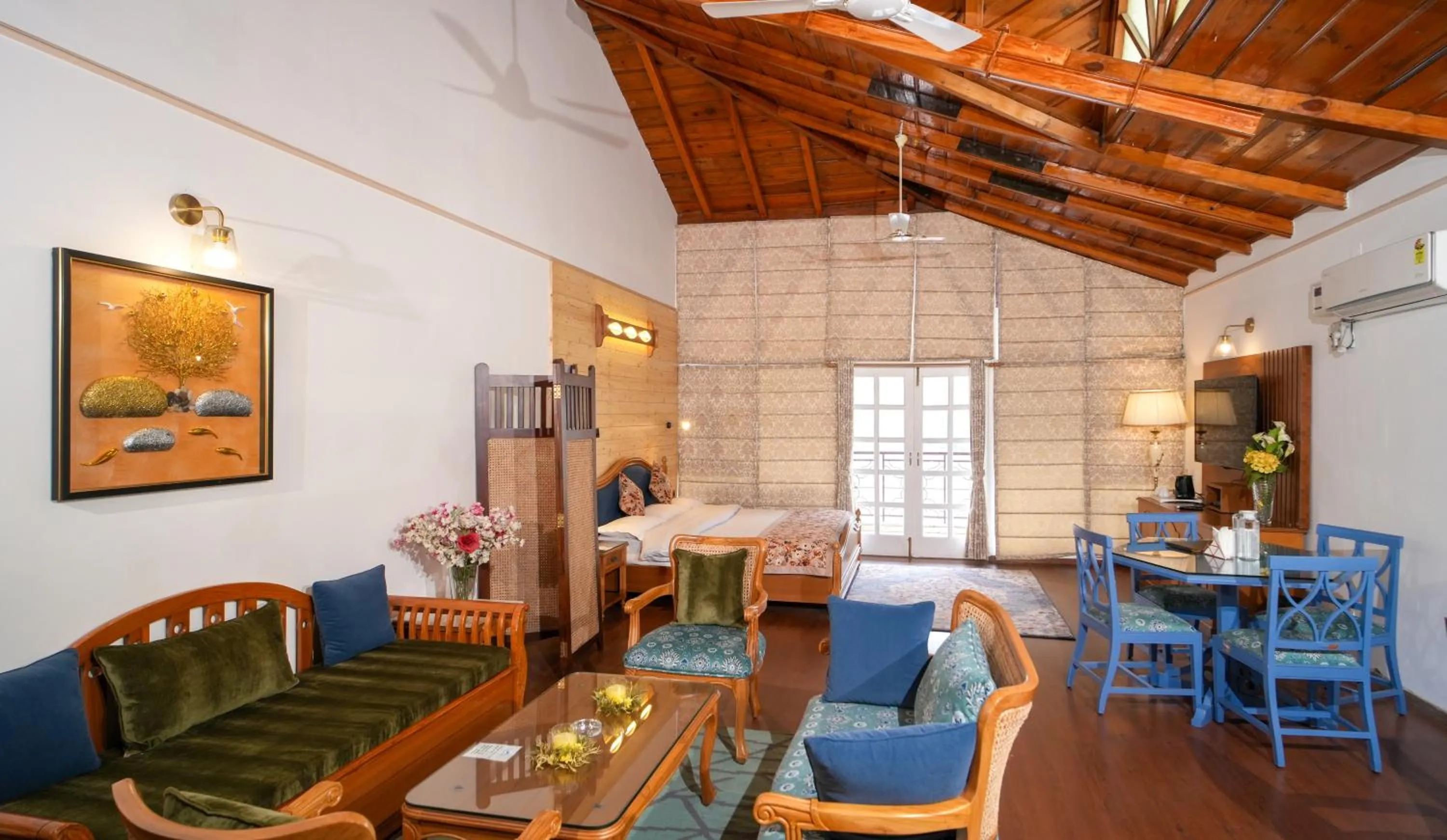 Seating area in Neelesh Inn- A Luxury Lake View Hotel- 20 kms from Nainital