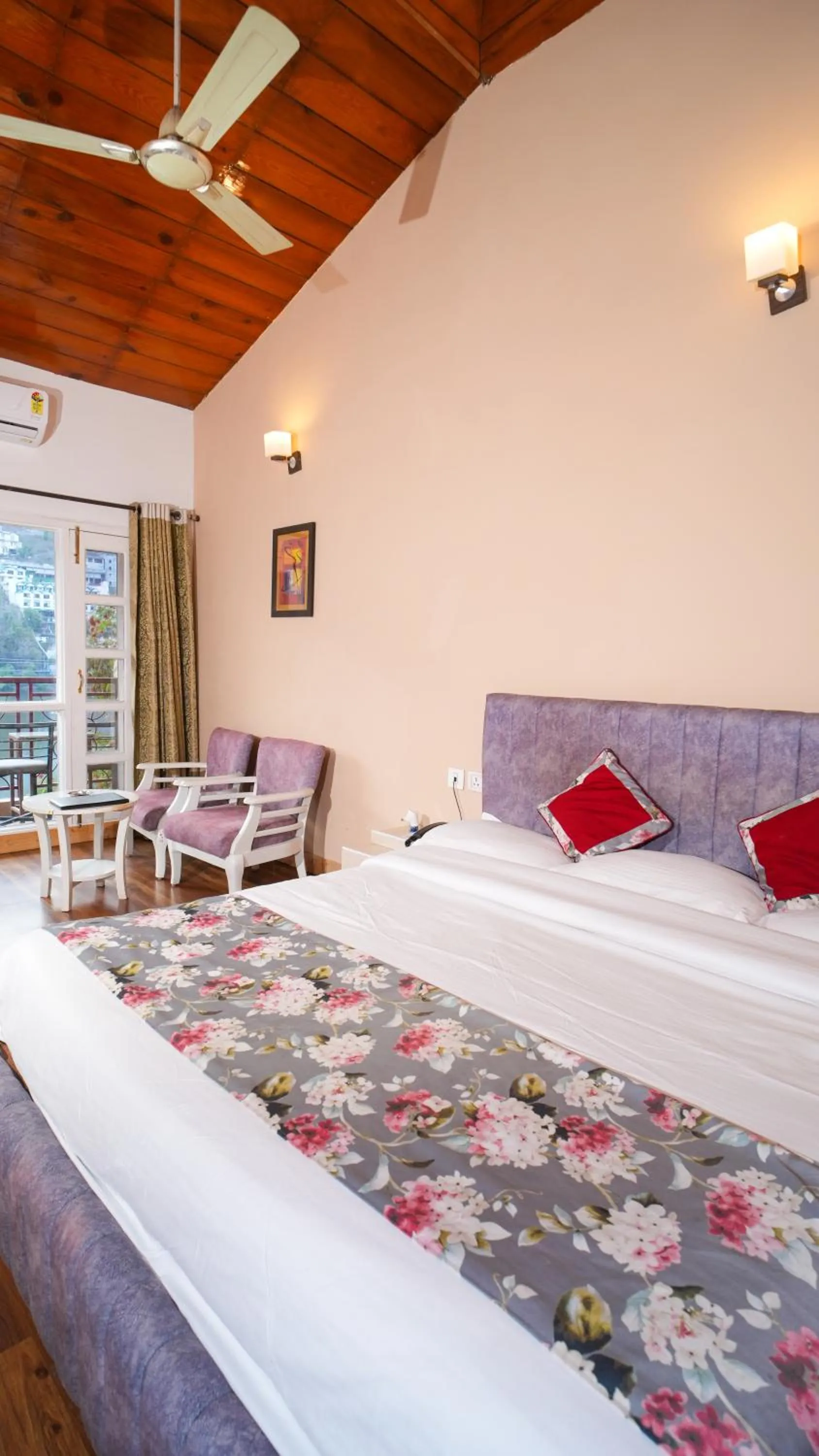 Bed in Neelesh Inn- A Luxury Lake View Hotel- 20 kms from Nainital