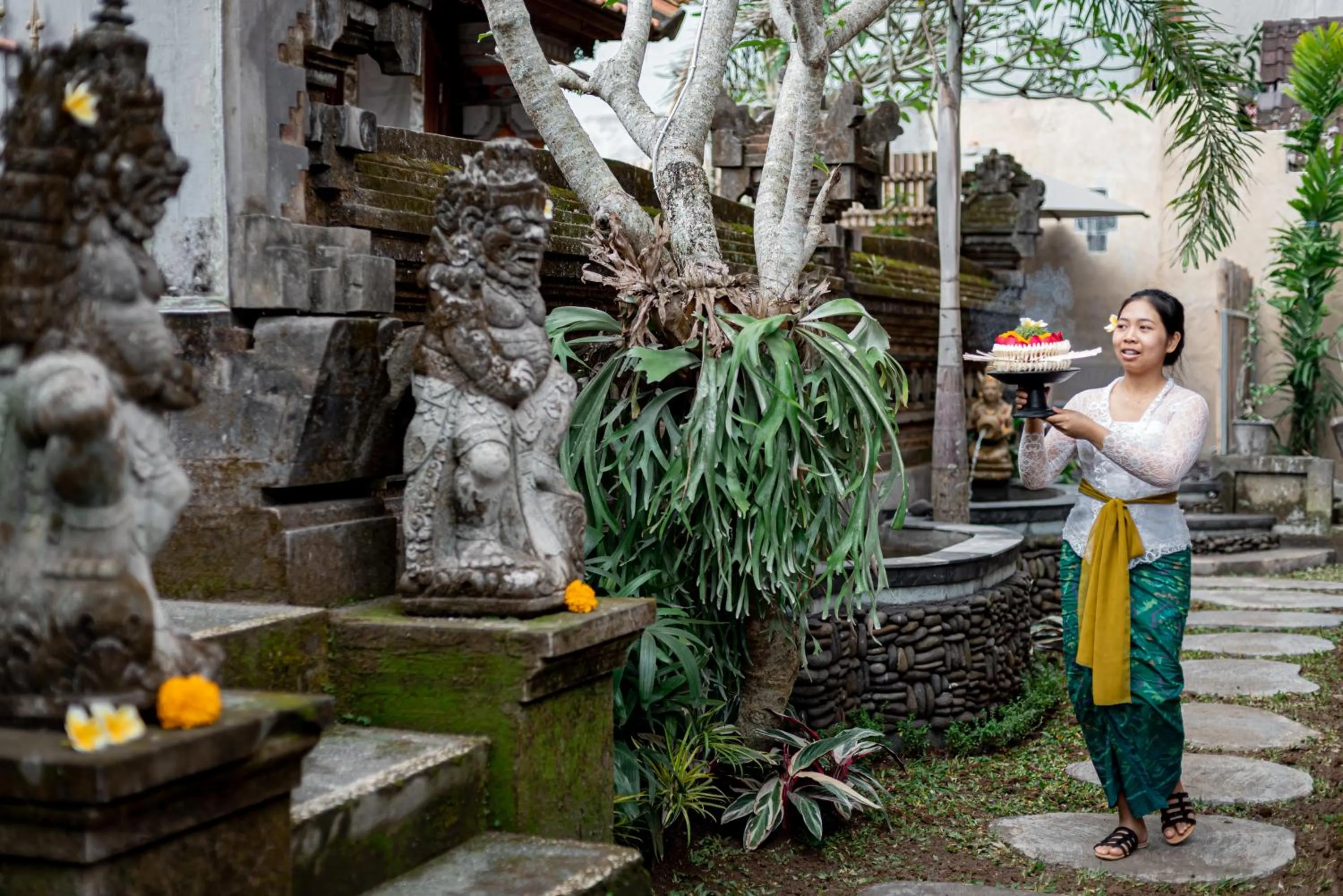 Garden view in Santosha Place