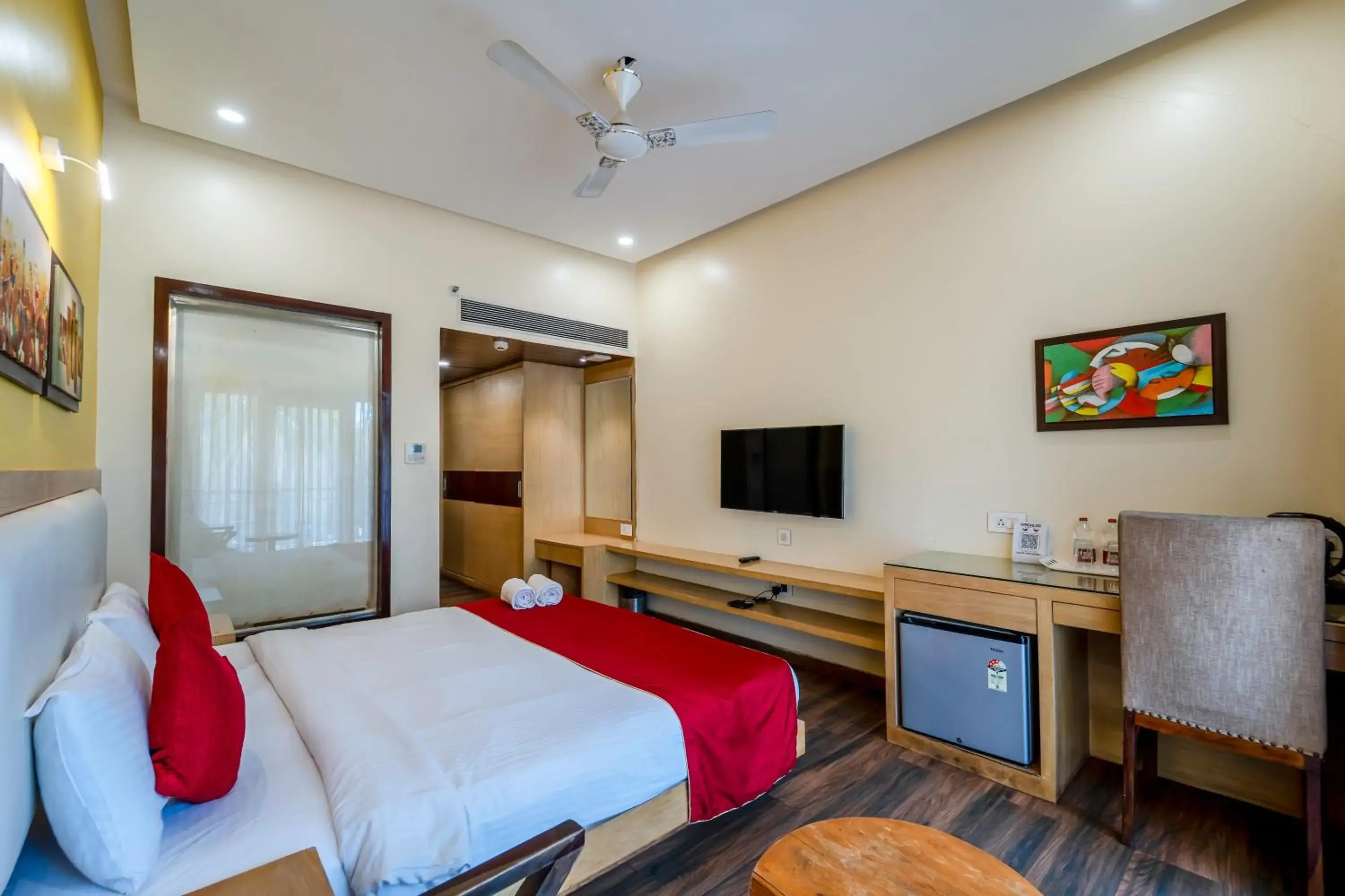 Deluxe Double Room with Balcony in Rosetum Anjuna Goa Deluxe Double Room with Balcony in Rosetum Anjuna Goa