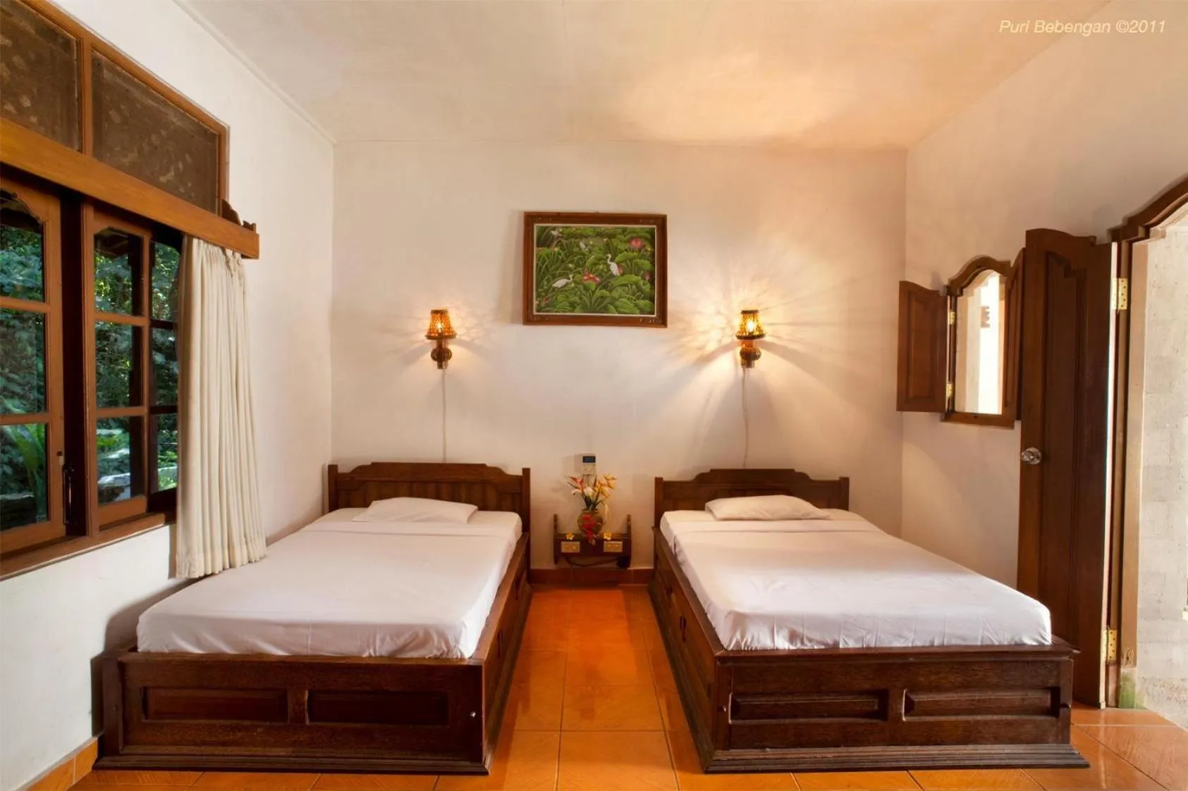 Bed in Puri Bebengan Bungalows