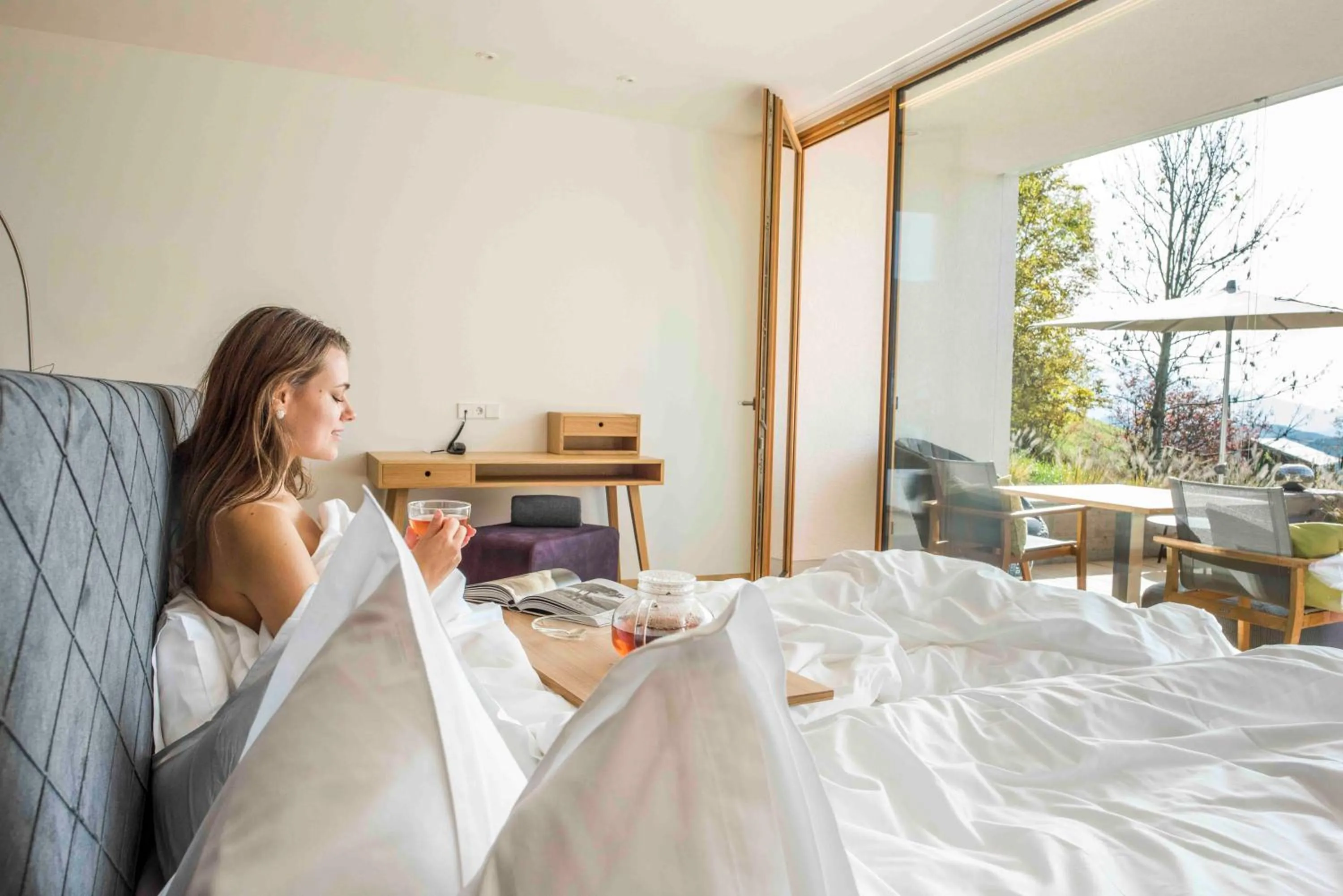 Bed in Hotel Schönblick