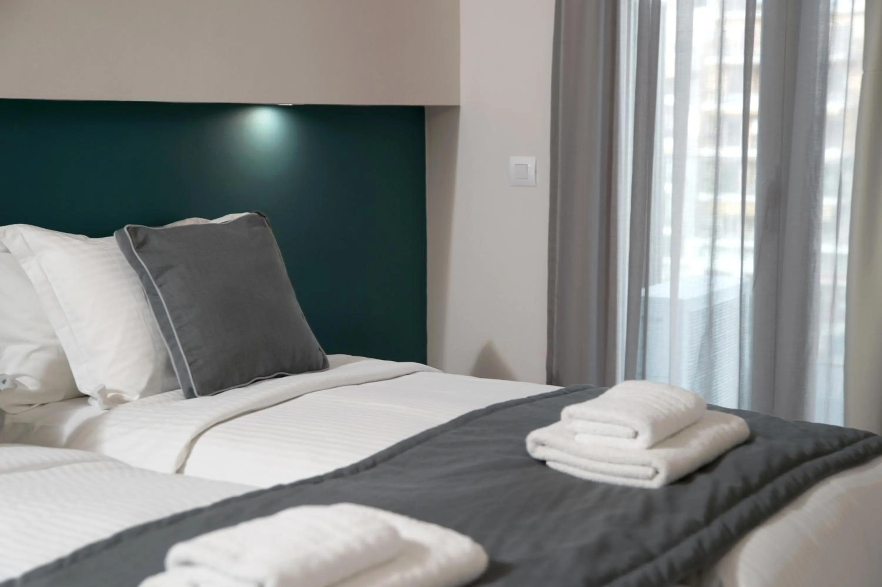 Bed in The Convo Athens Riviera