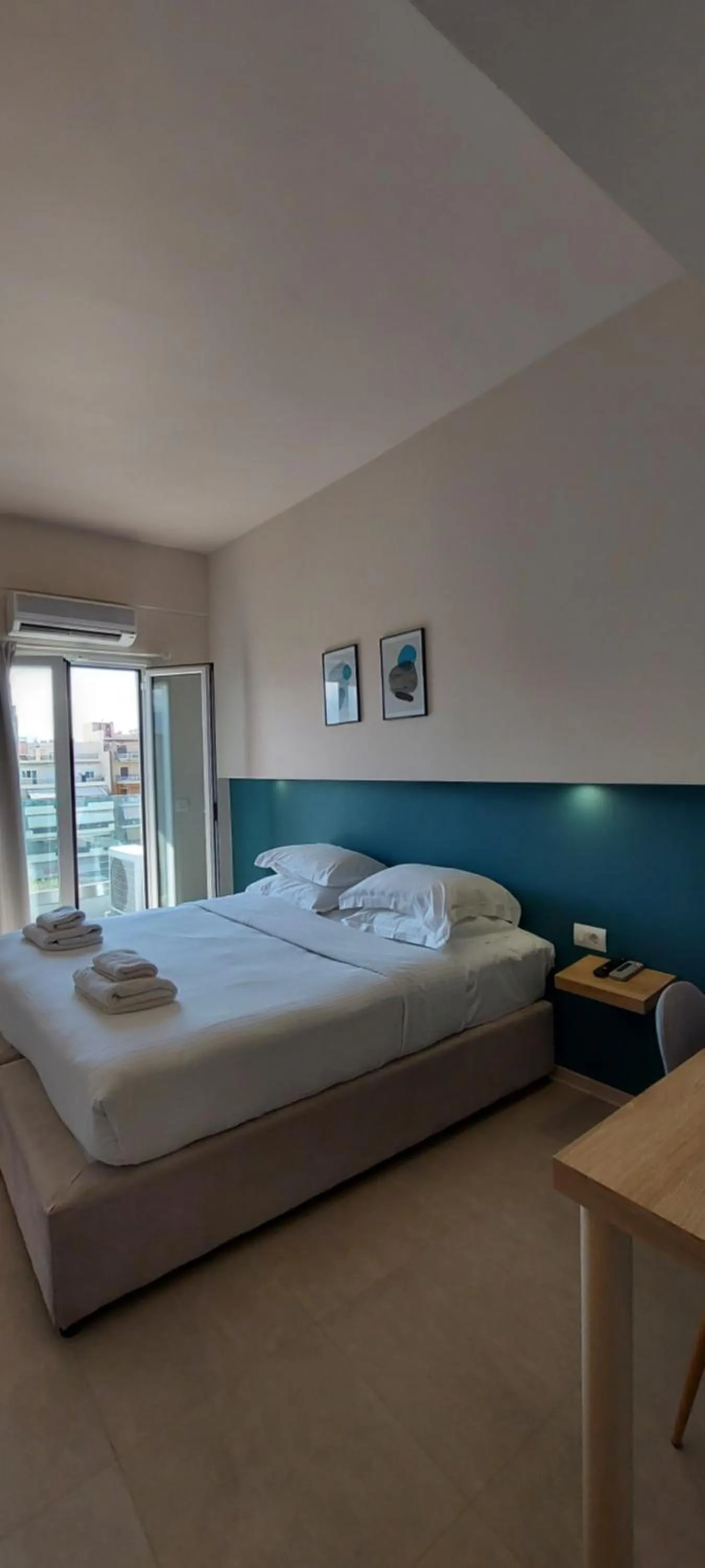 View (from property/room), Bed in The Convo Athens Riviera