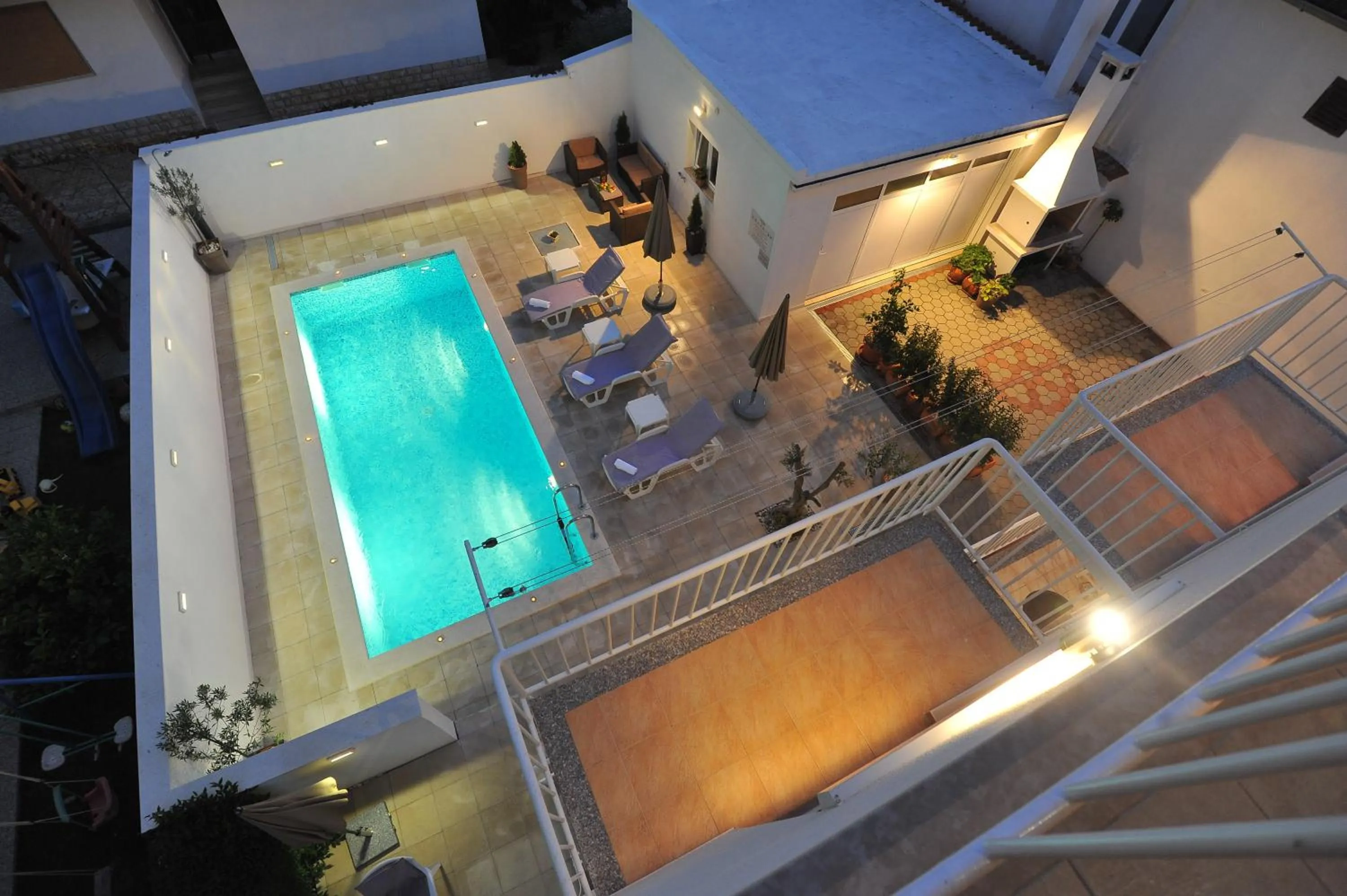 Pool view in Apartments Batur