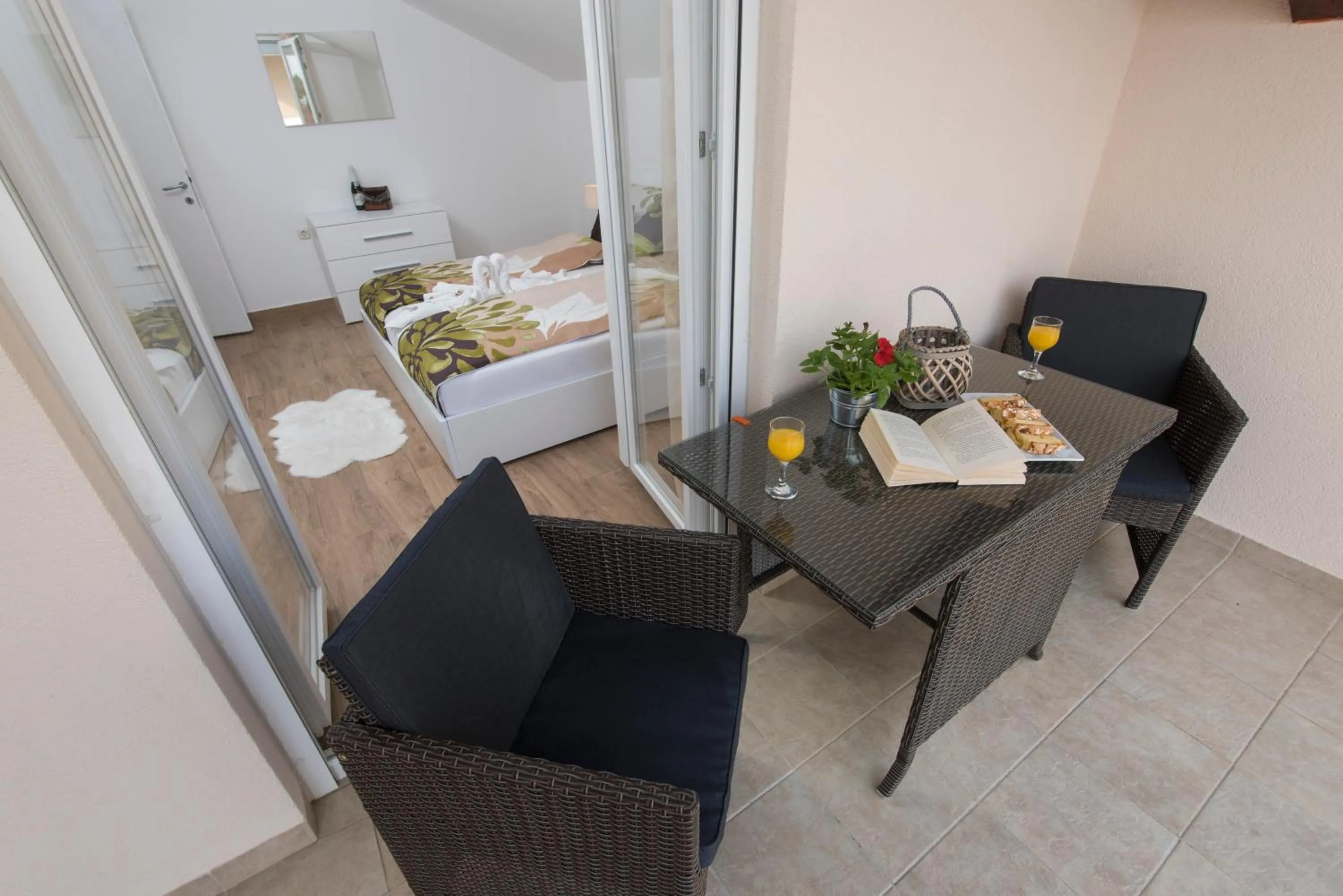 Pool view in Apartments Batur