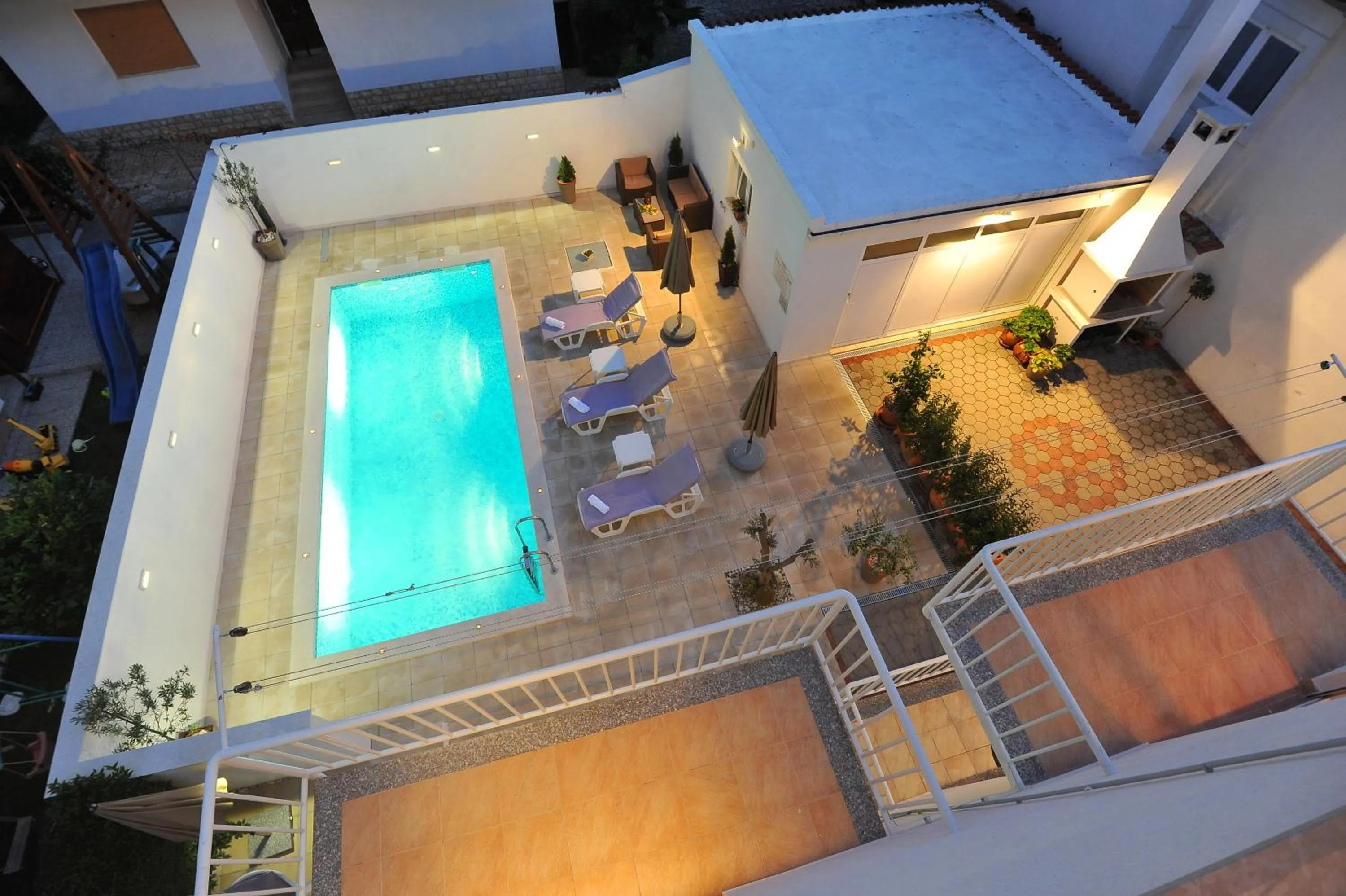 Pool view in Apartments Batur