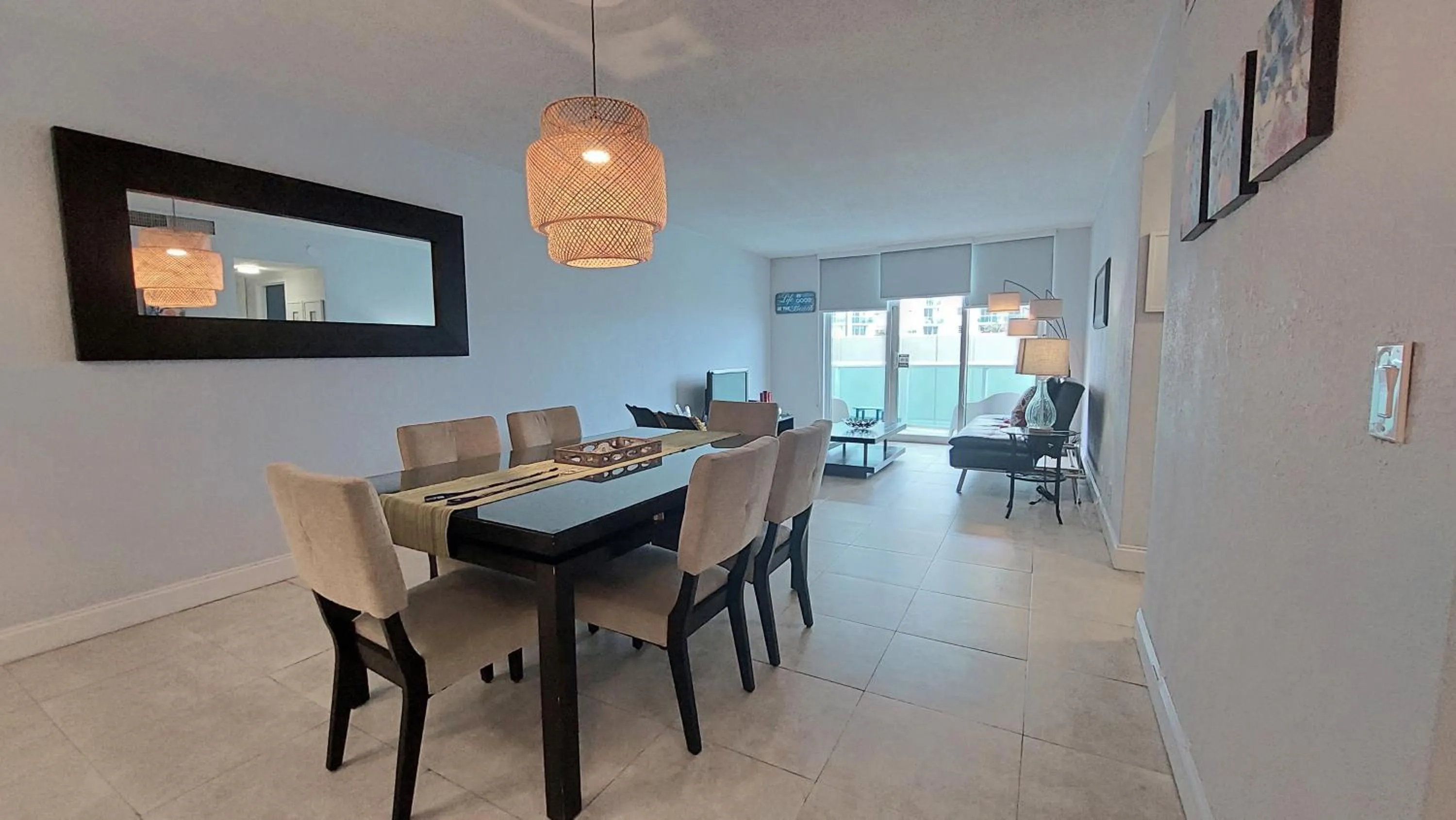 Living room in The Tides Apartments on the beach