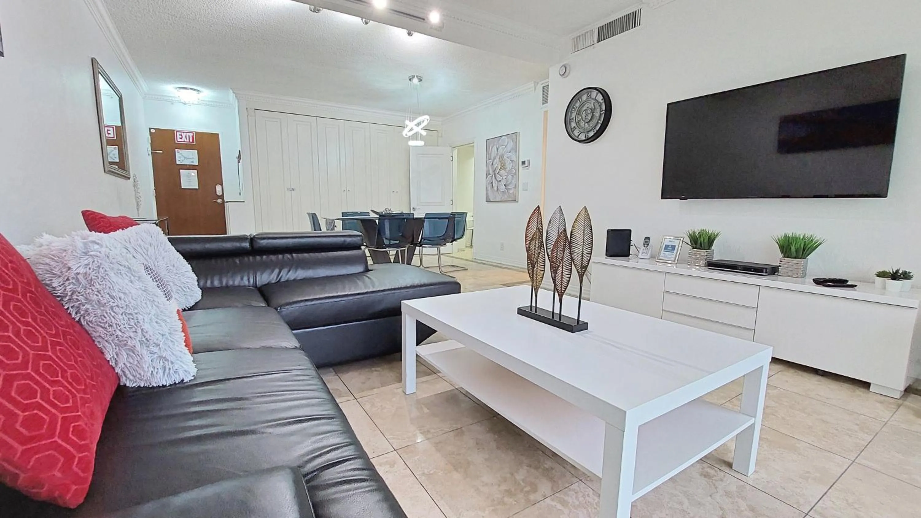 Living room in The Tides Apartments on the beach