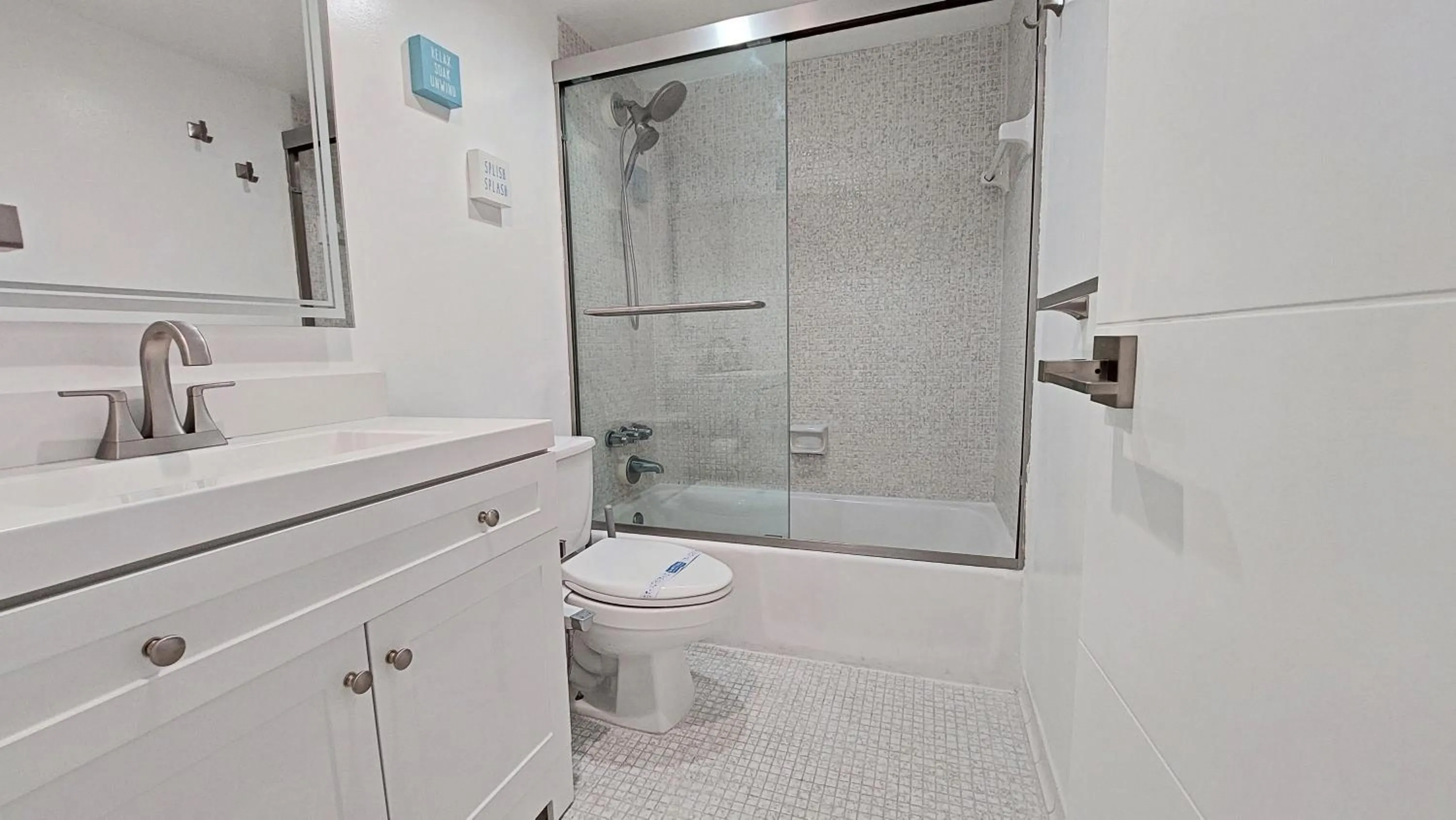 Bathroom in The Tides Apartments on the beach