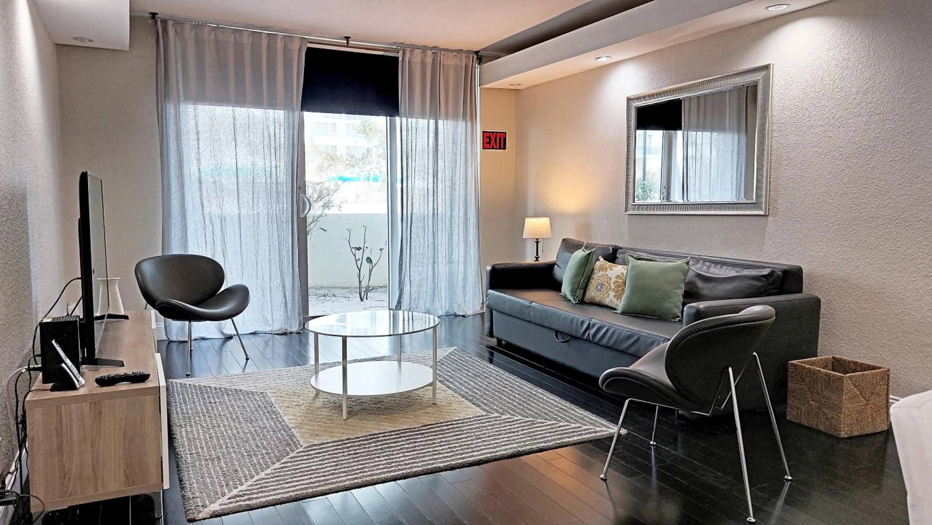 Living room in The Tides Apartments on the beach