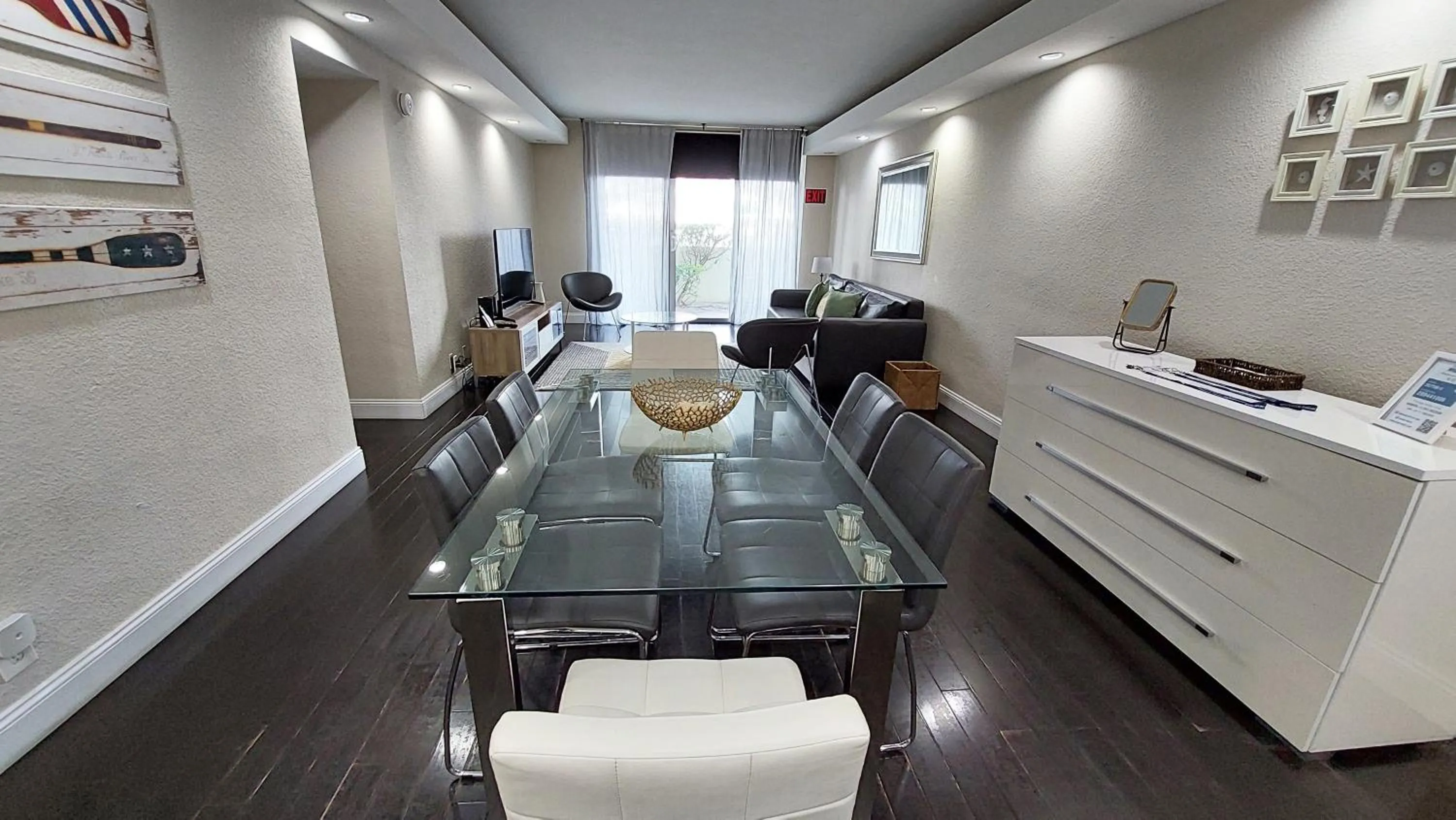 Living room in The Tides Apartments on the beach