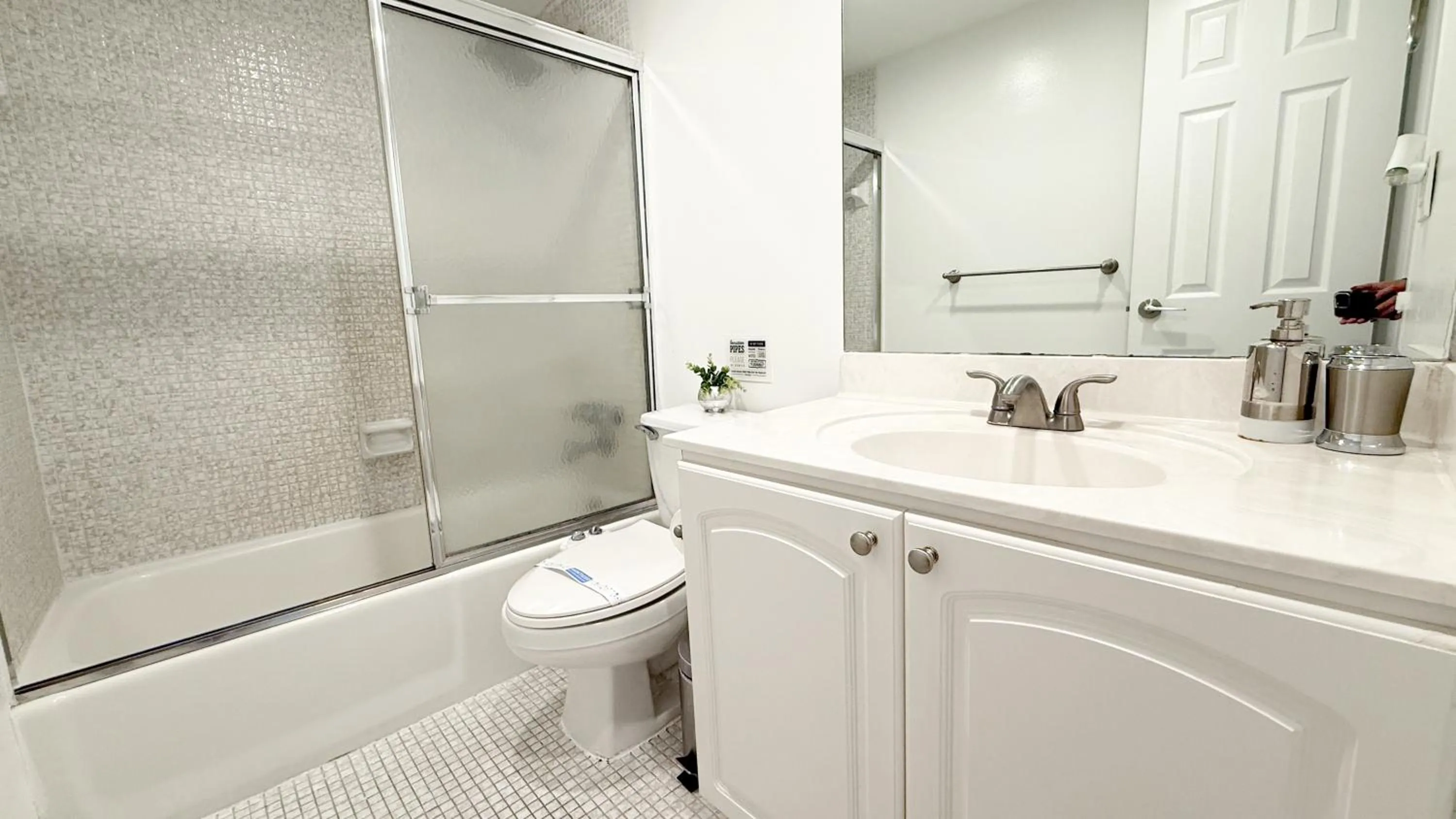 Bathroom in The Tides Apartments on the beach