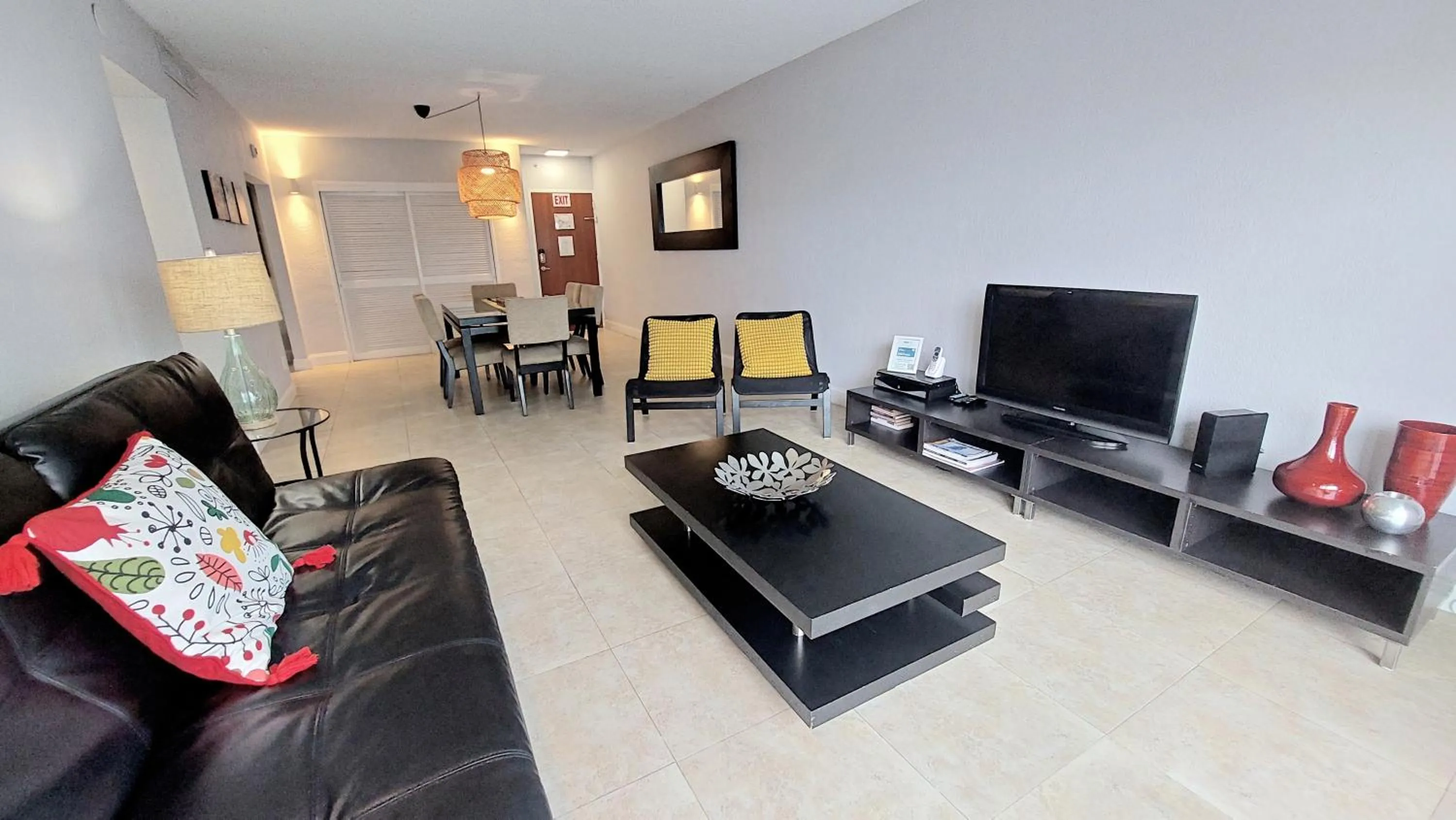 Living room in The Tides Apartments on the beach
