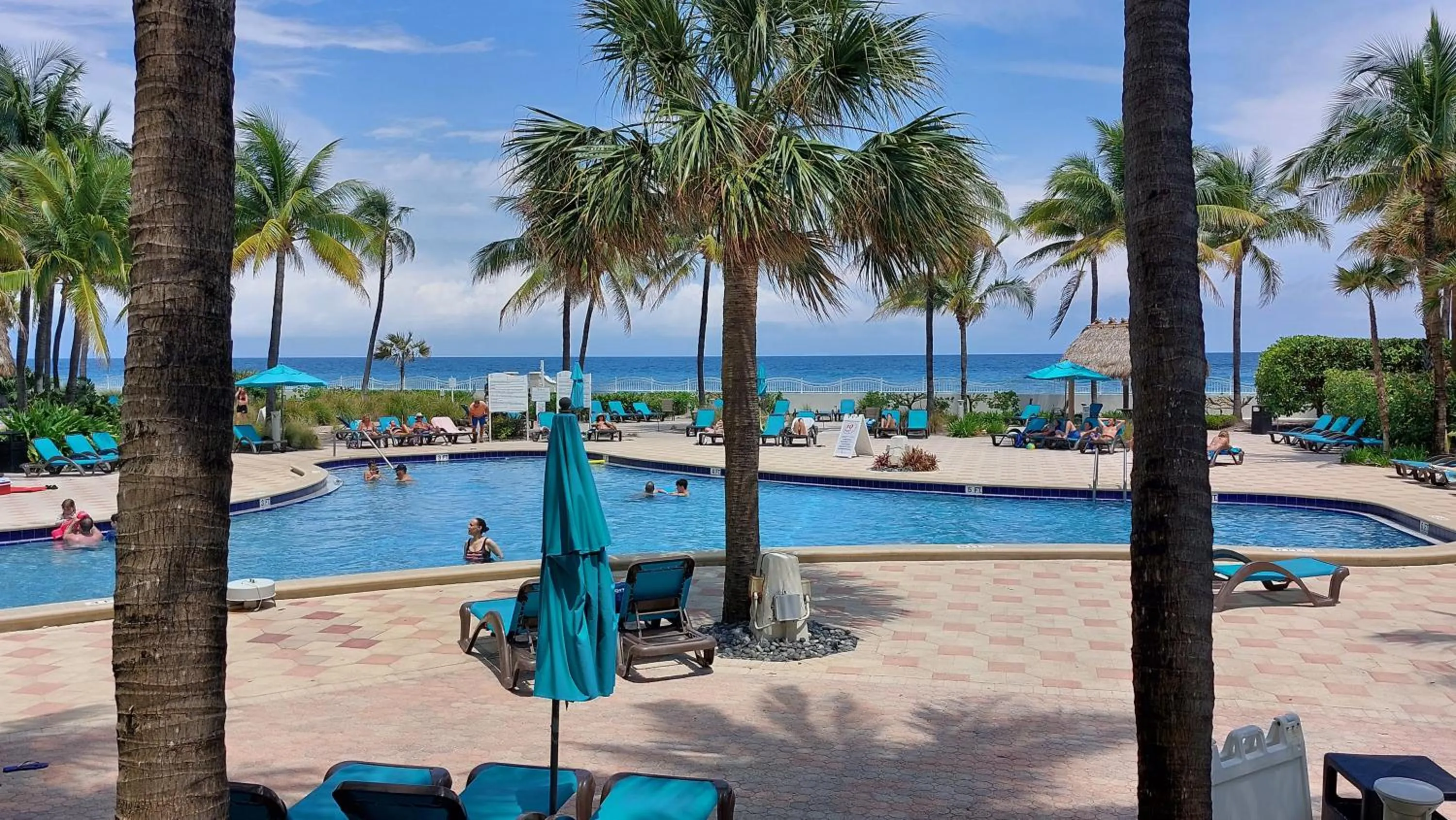 Swimming pool in The Tides Apartments on the beach