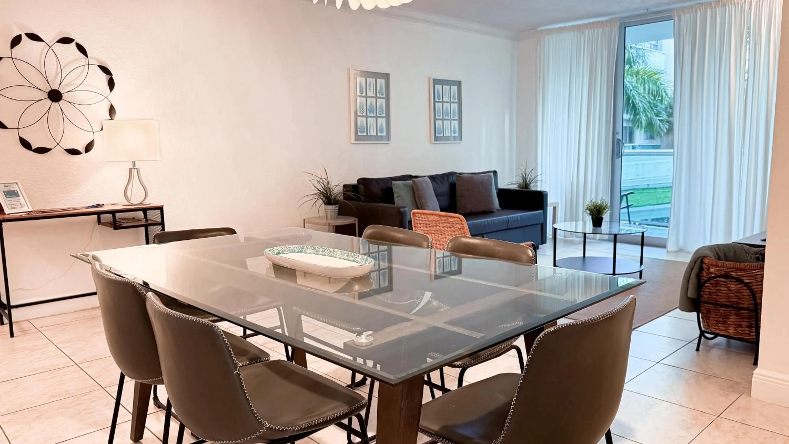 Living room in The Tides Apartments on the beach