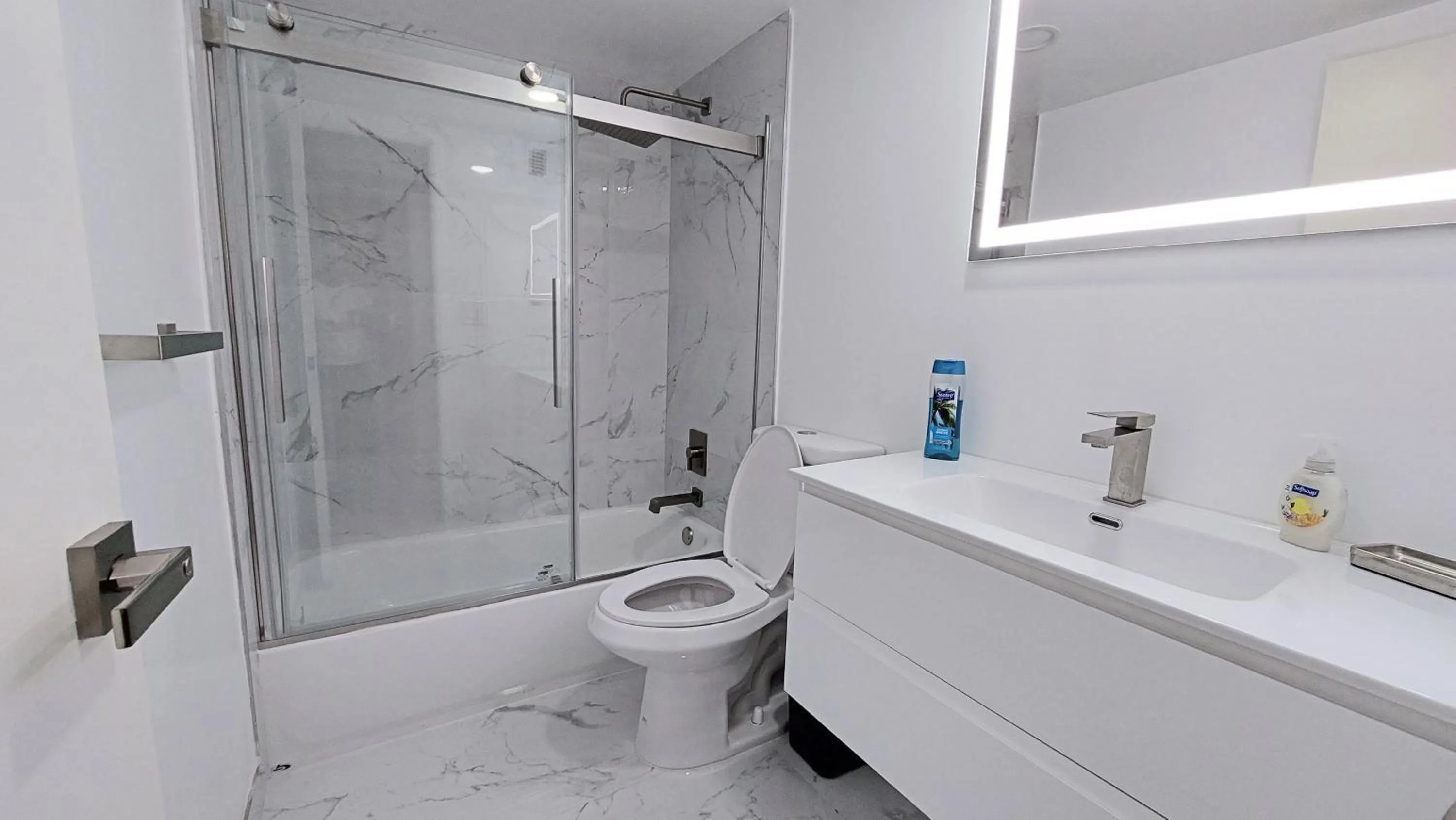 Bathroom in The Tides Apartments on the beach