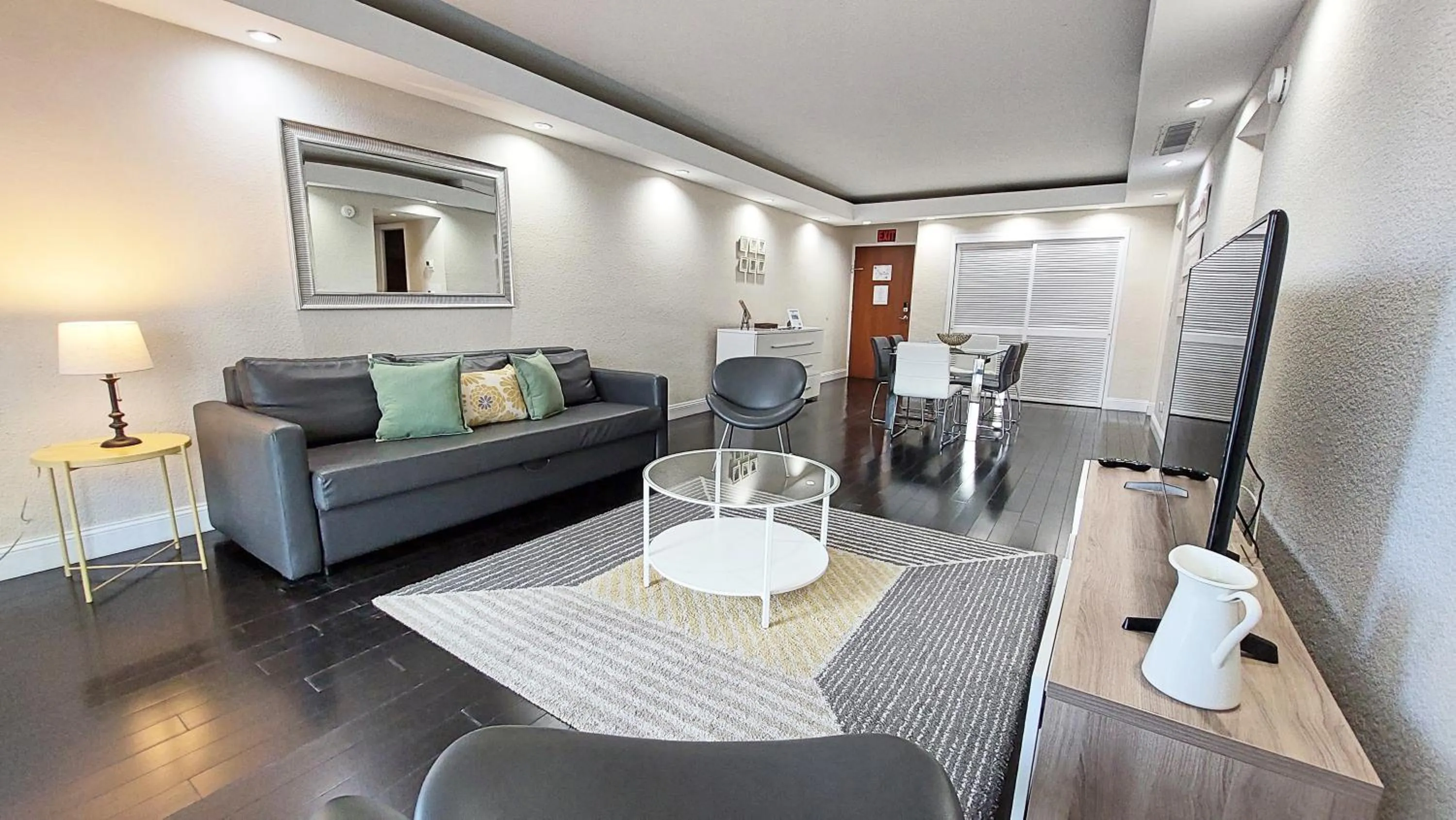 Living room in The Tides Apartments on the beach