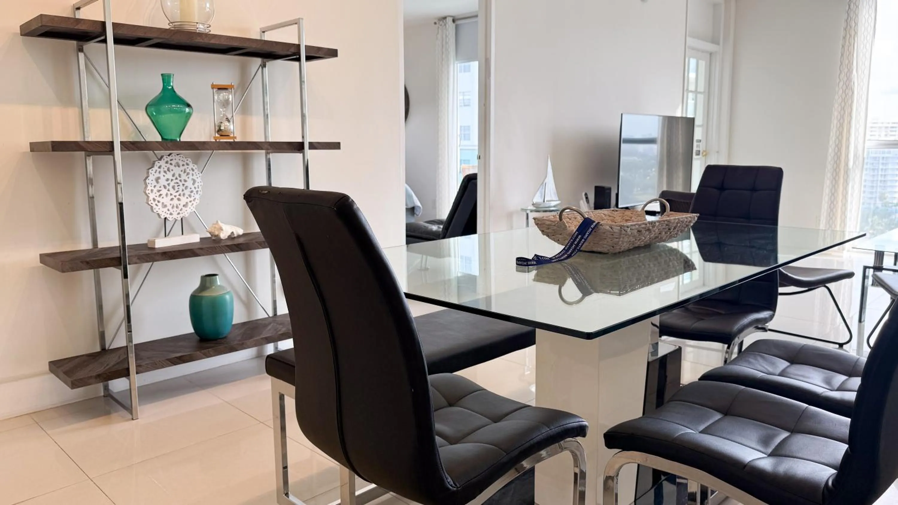 Living room in The Tides Apartments on the beach