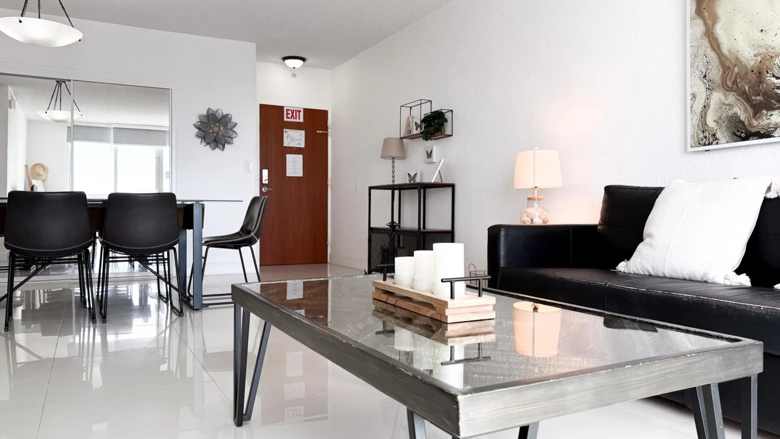 Living room in The Tides Apartments on the beach
