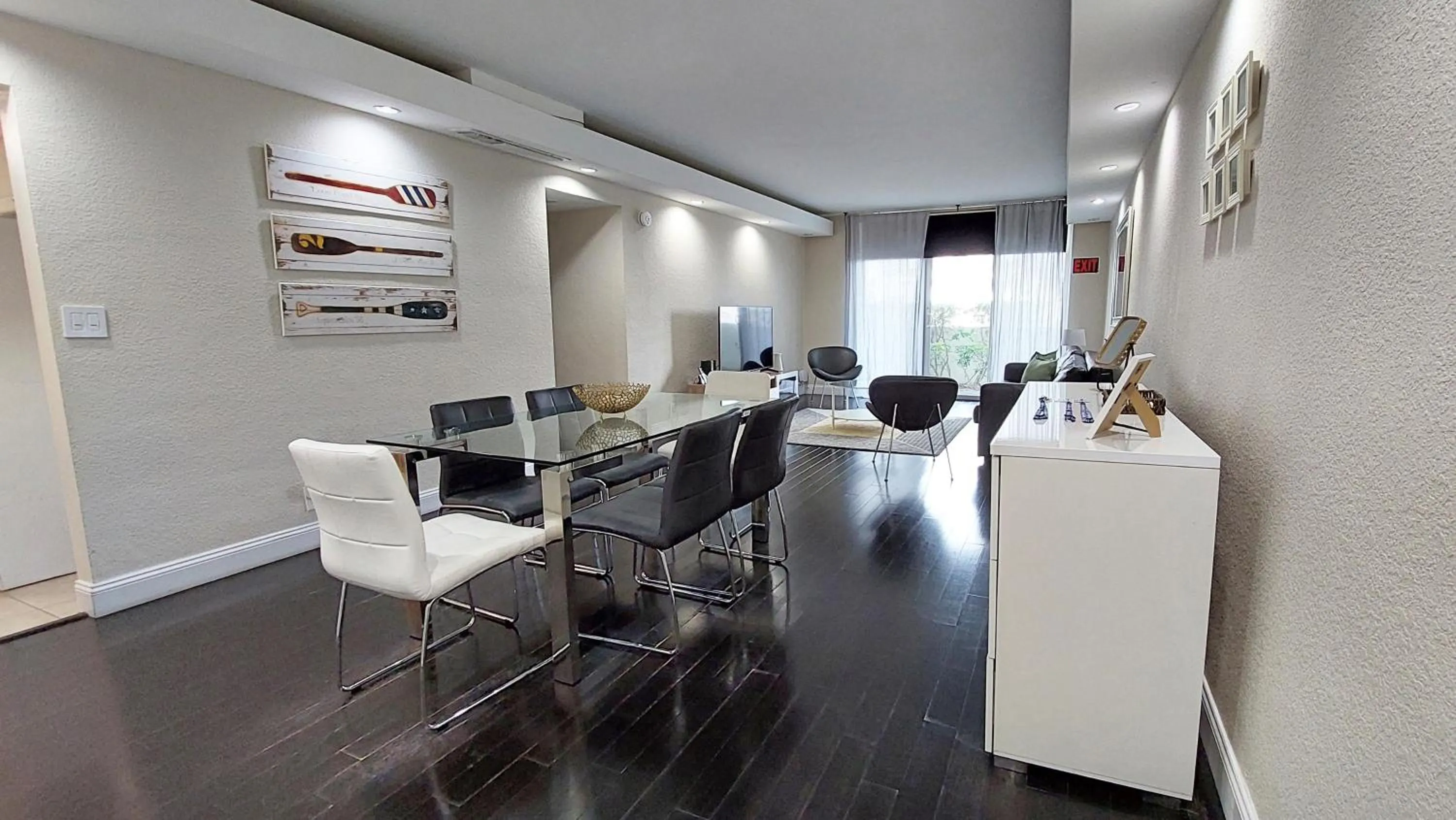 Living room in The Tides Apartments on the beach