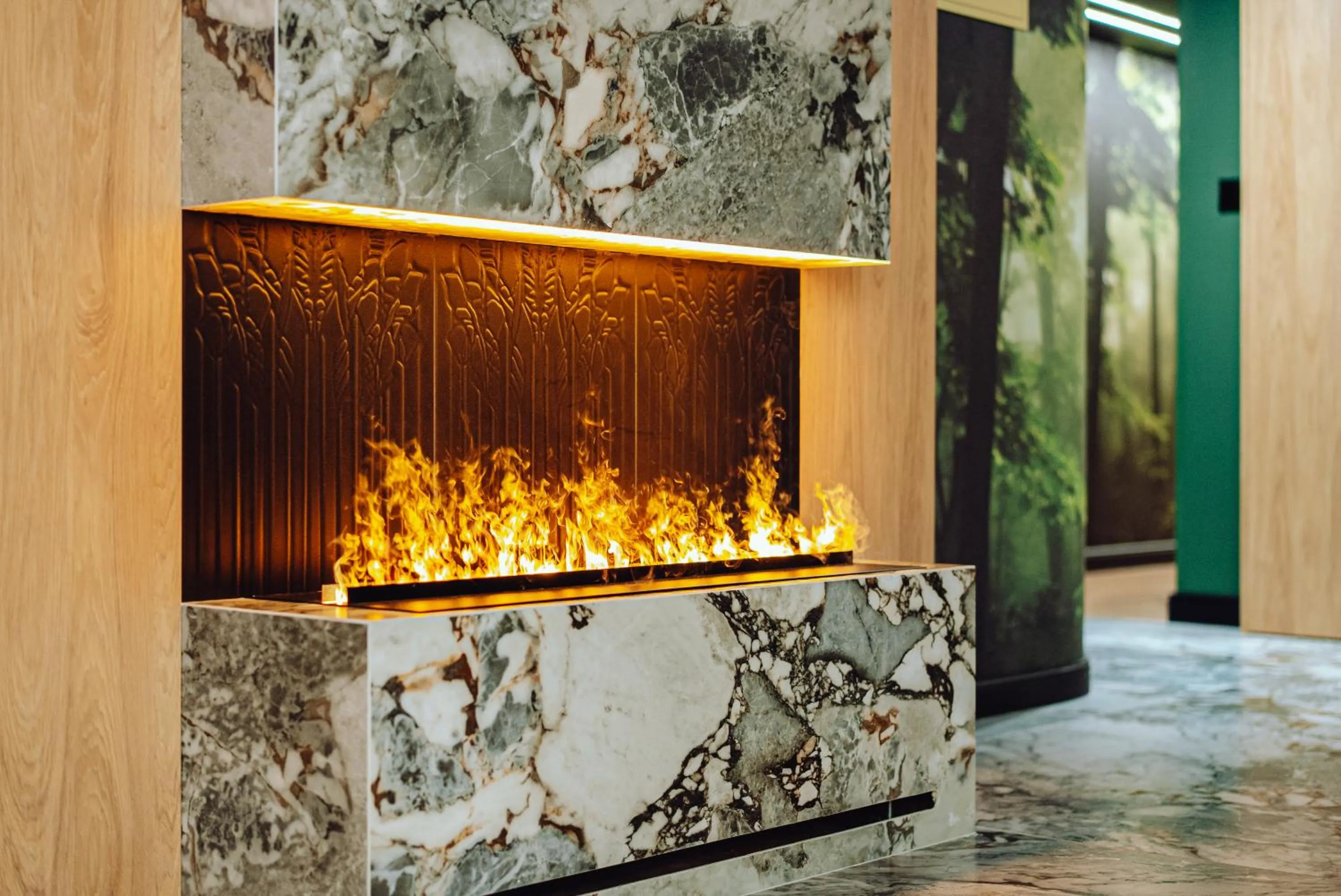 fireplace in Hotel Le Mont Medical & SPA