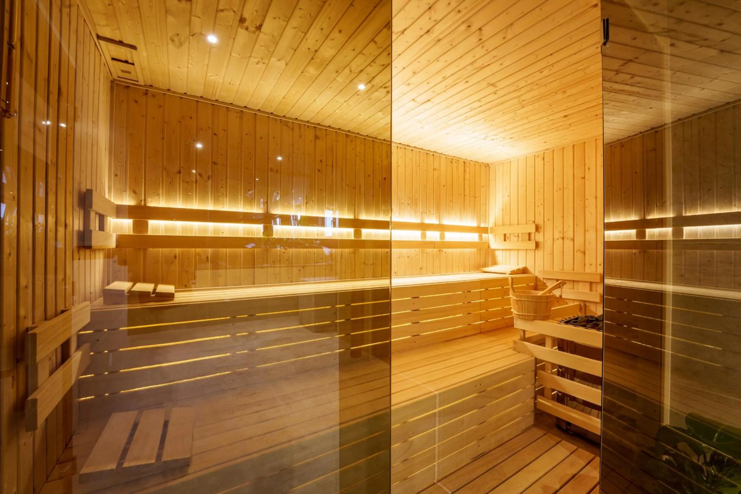 Sauna in Hotel Le Mont Medical & SPA