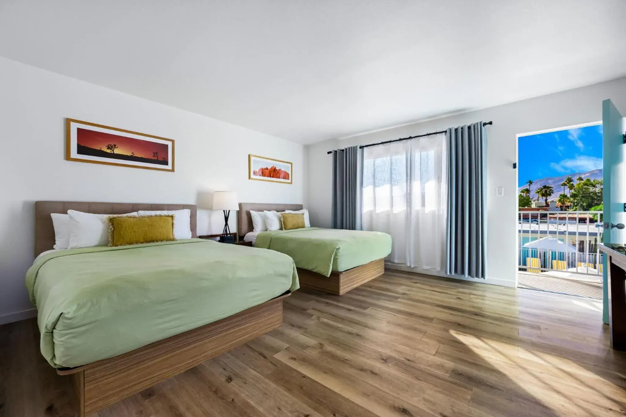 Bedroom, Bed in The Skylark, a Palm Springs Hotel Bedroom, Bed in The Skylark, a Palm Springs Hotel