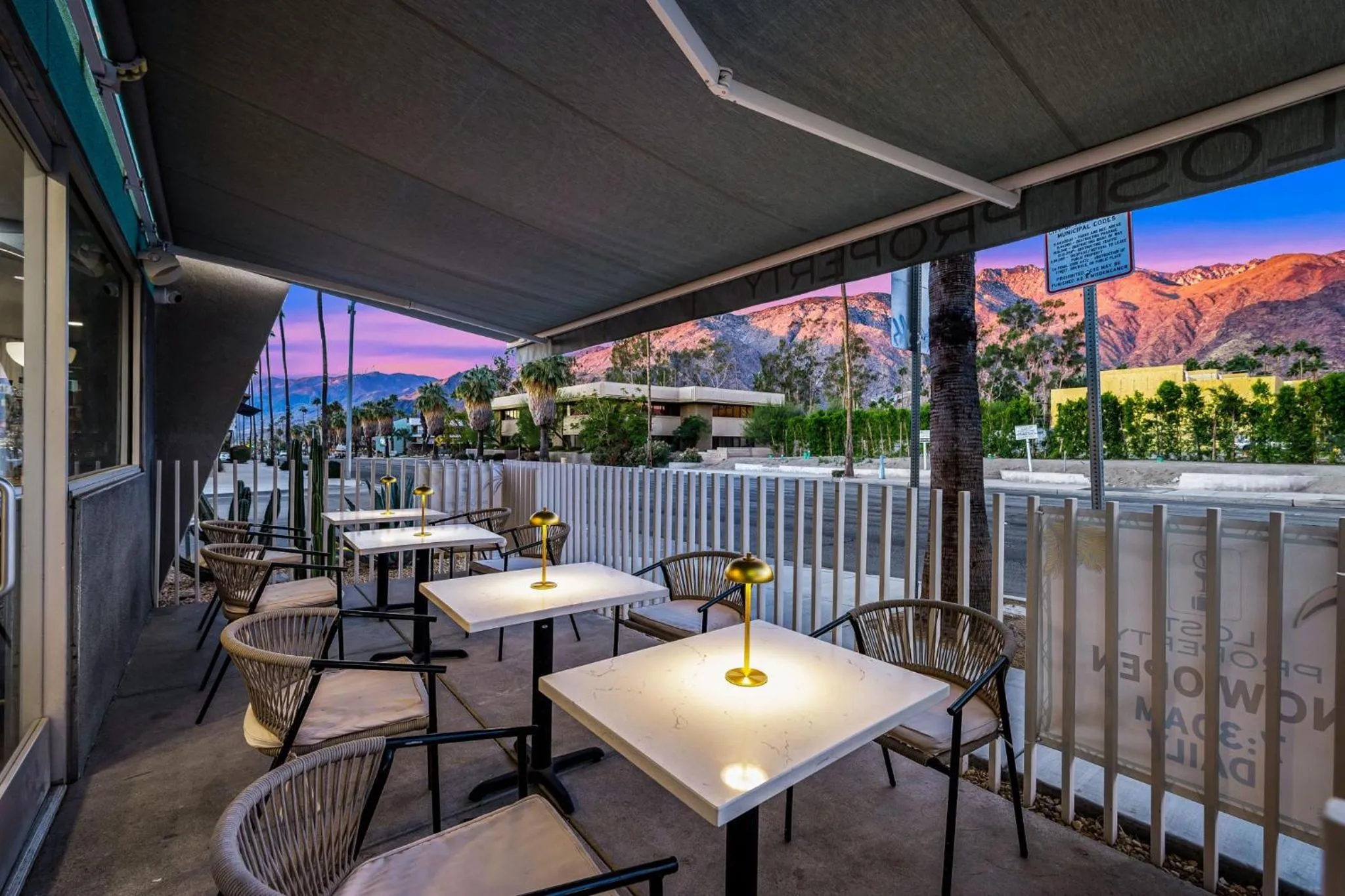 Patio in The Skylark, a Palm Springs Hotel