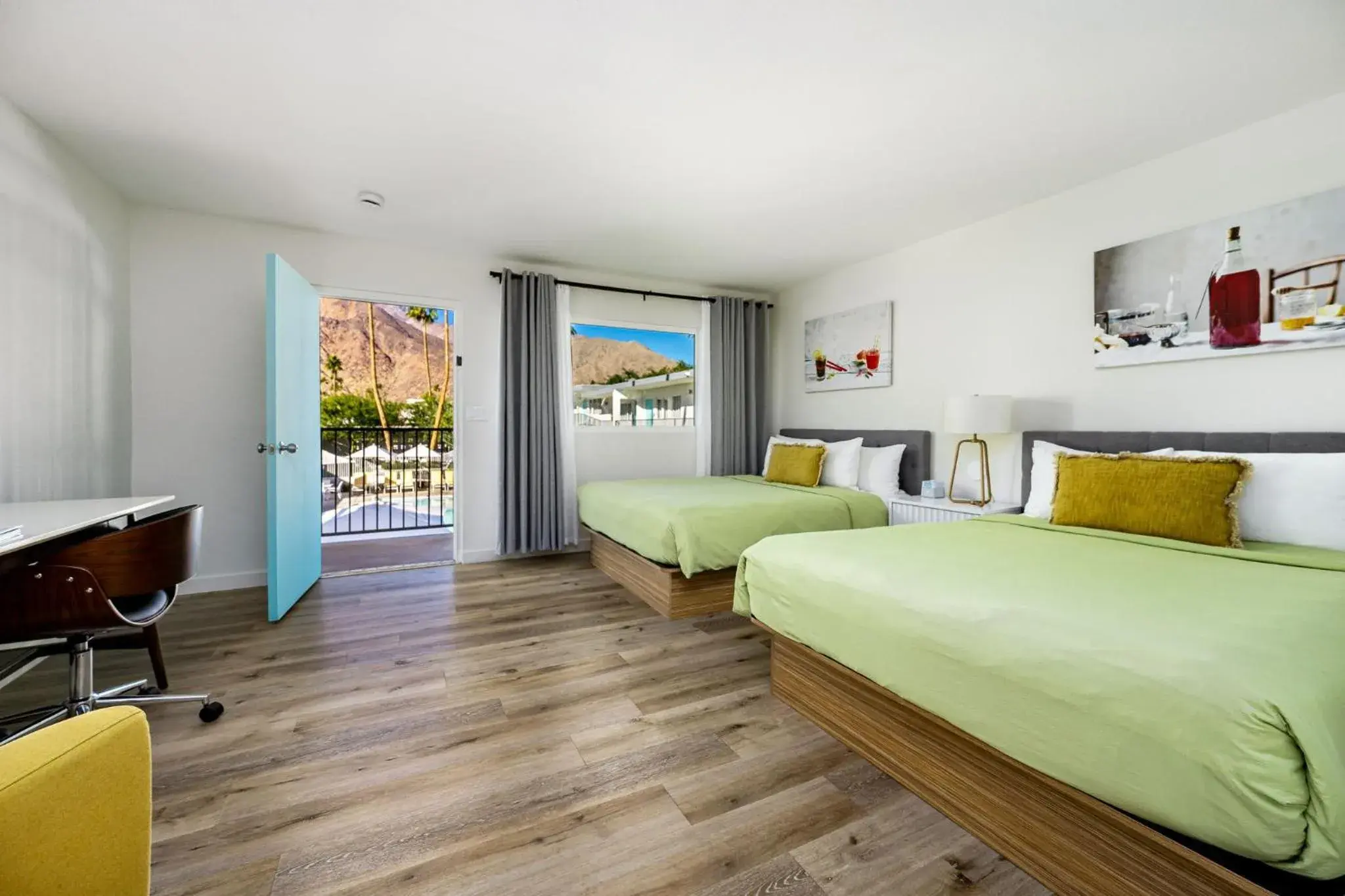 View (from property/room), Bed in The Skylark, a Palm Springs Hotel View (from property/room), Bed in The Skylark, a Palm Springs Hotel