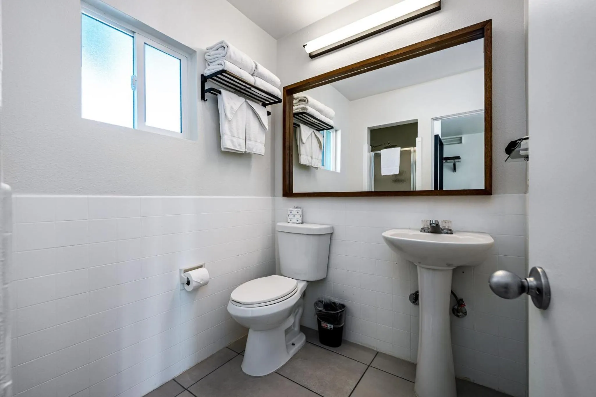 Bathroom in The Skylark, a Palm Springs Hotel