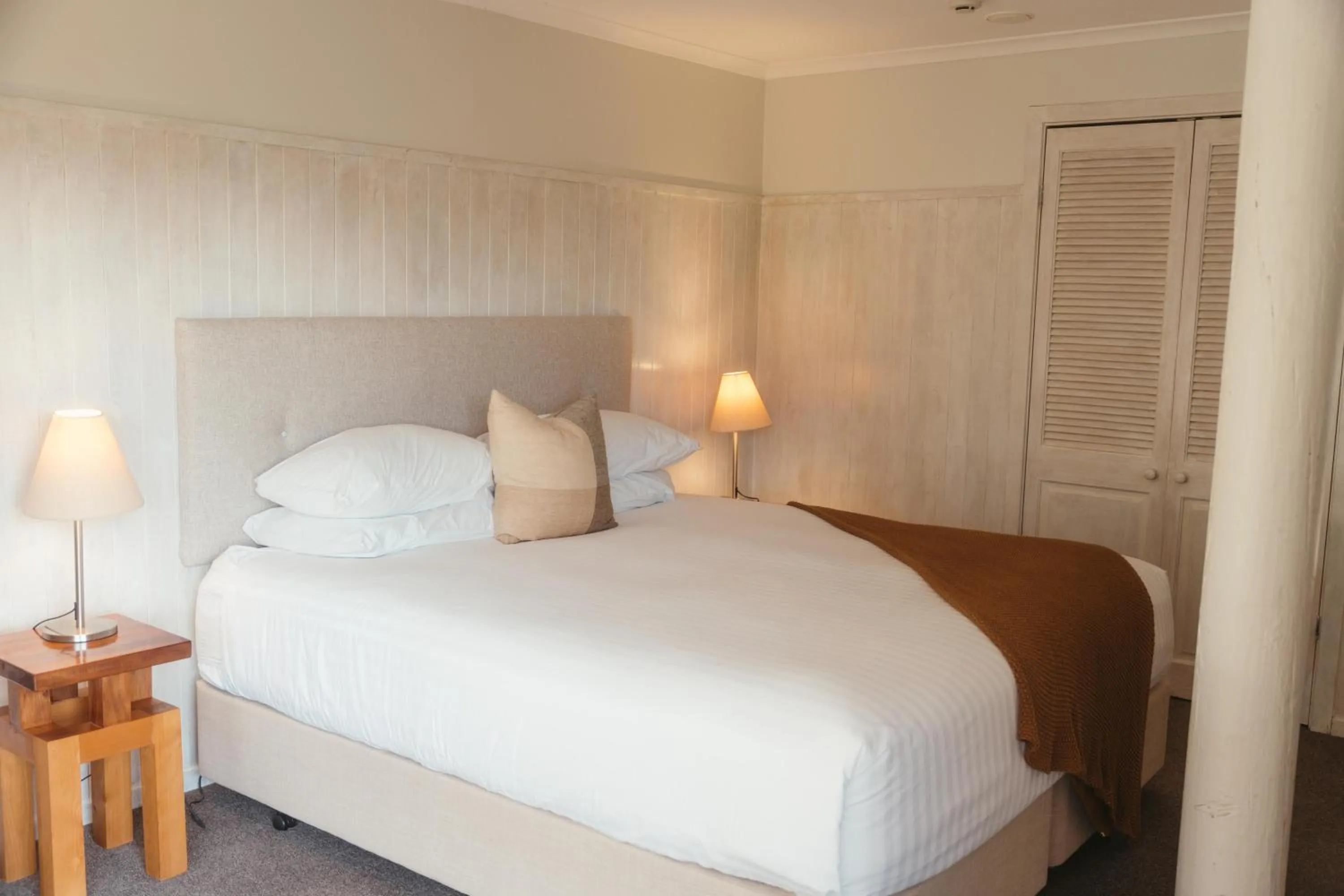 Bed in Cliff Edge by the Sea