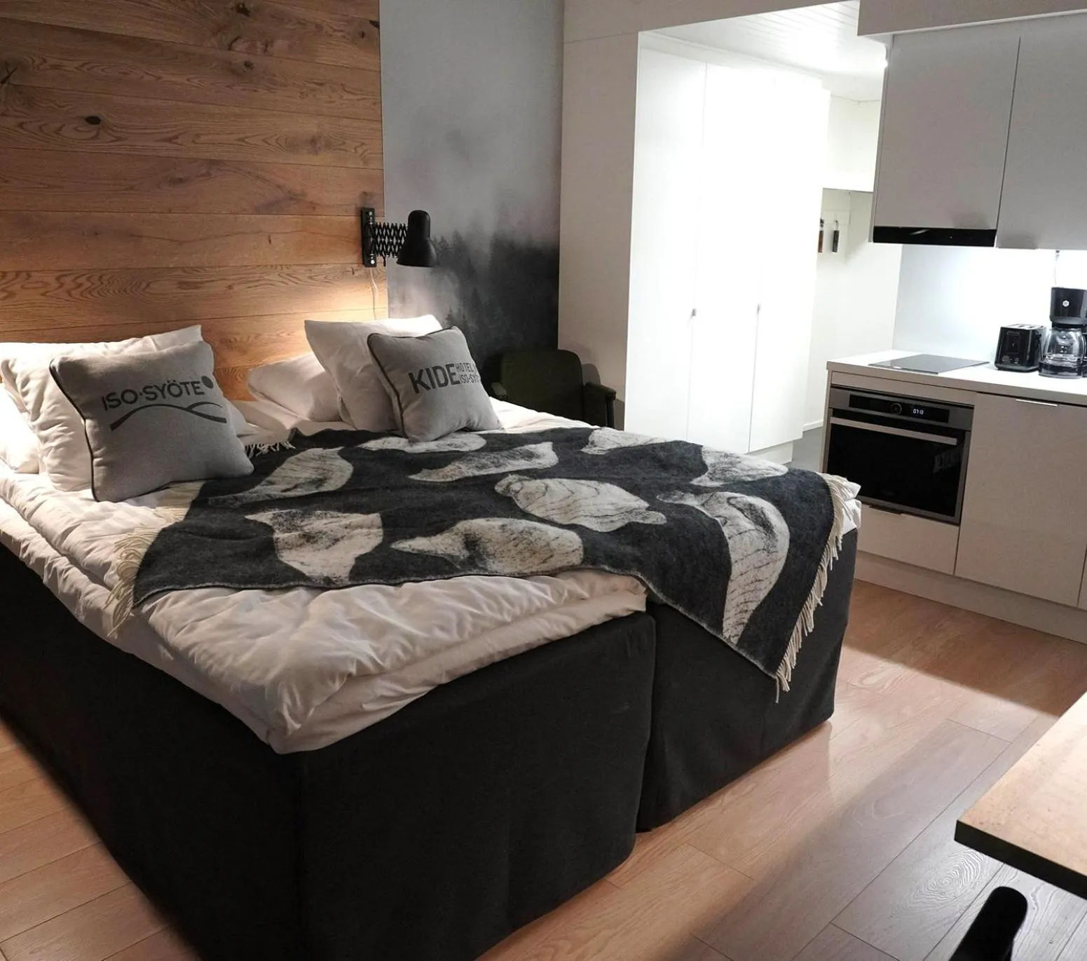 Bed in KIDE hotel by Iso-Syöte