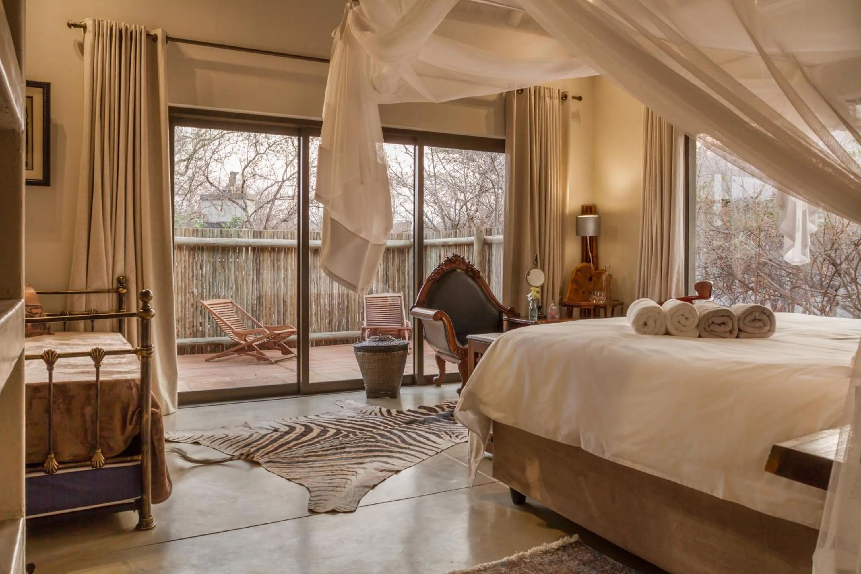 Bed in Ukuthula Bush Lodge