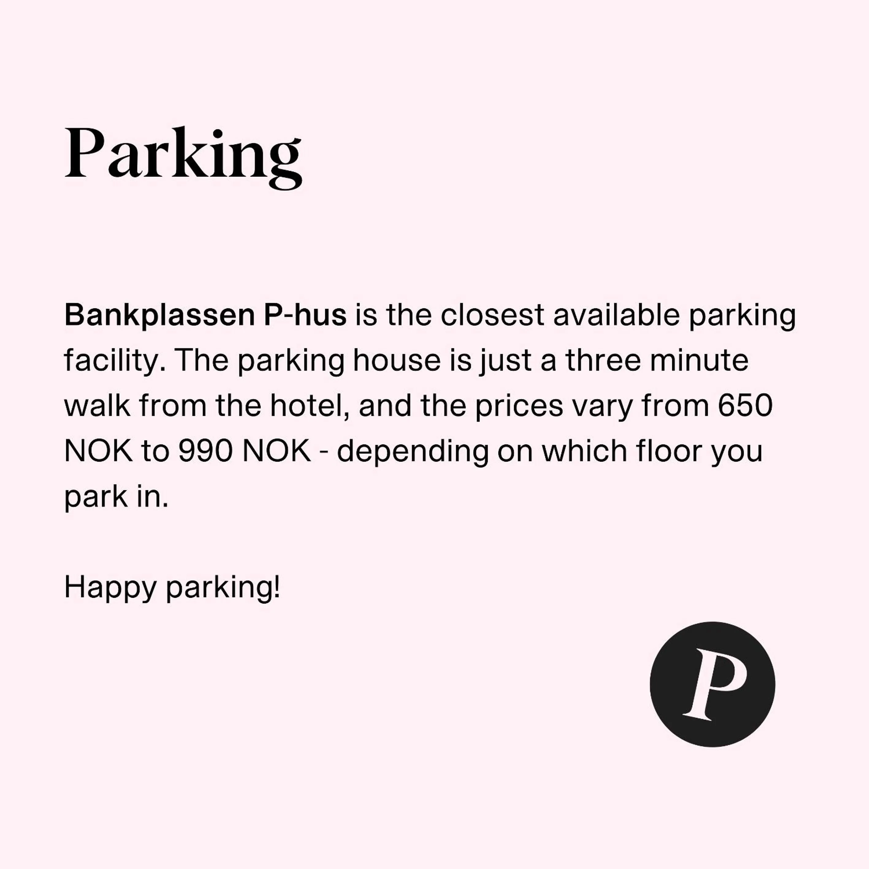Parking in Citybox Oslo