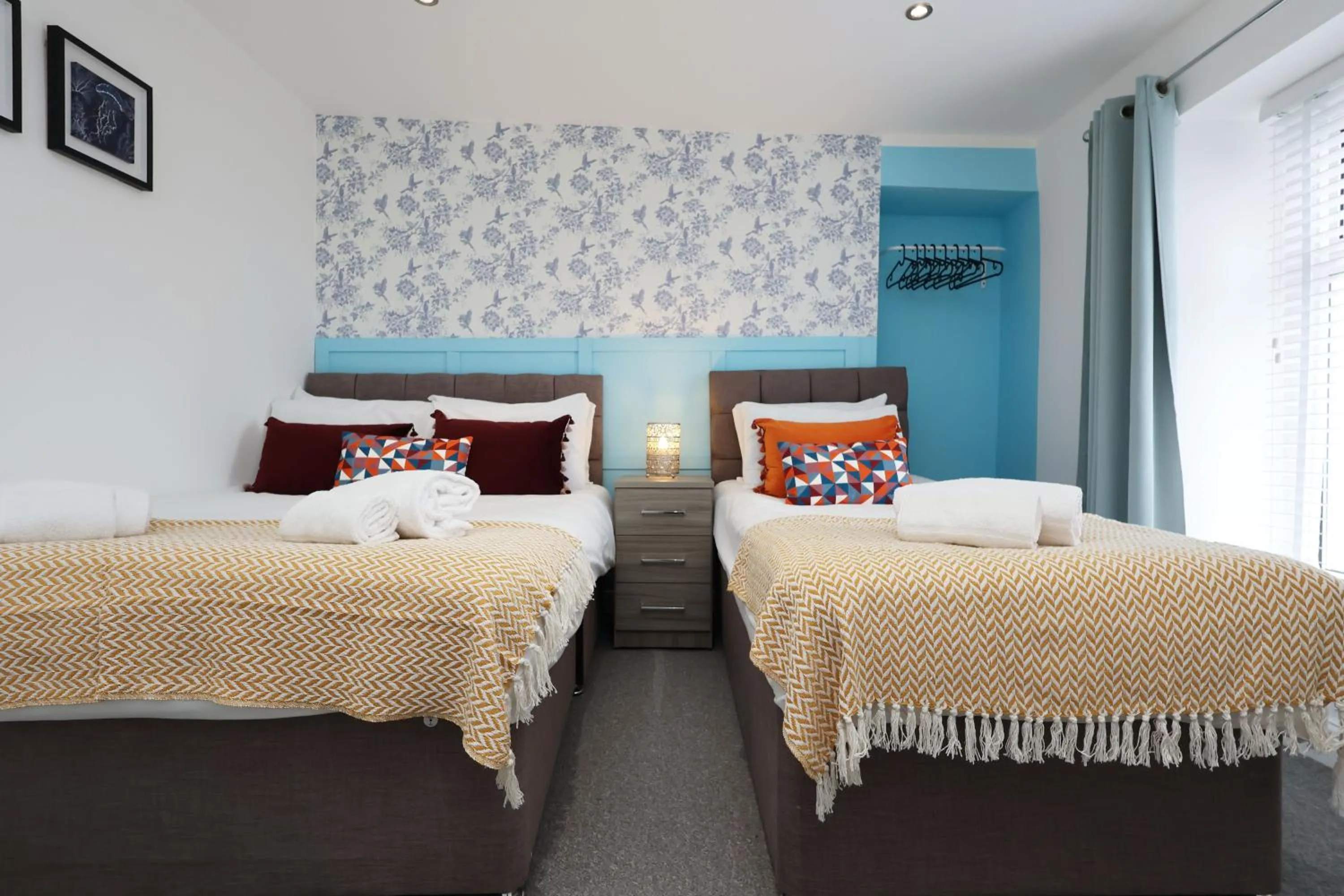 Bed in Contractor Stay - Deck - TVs in Every Room