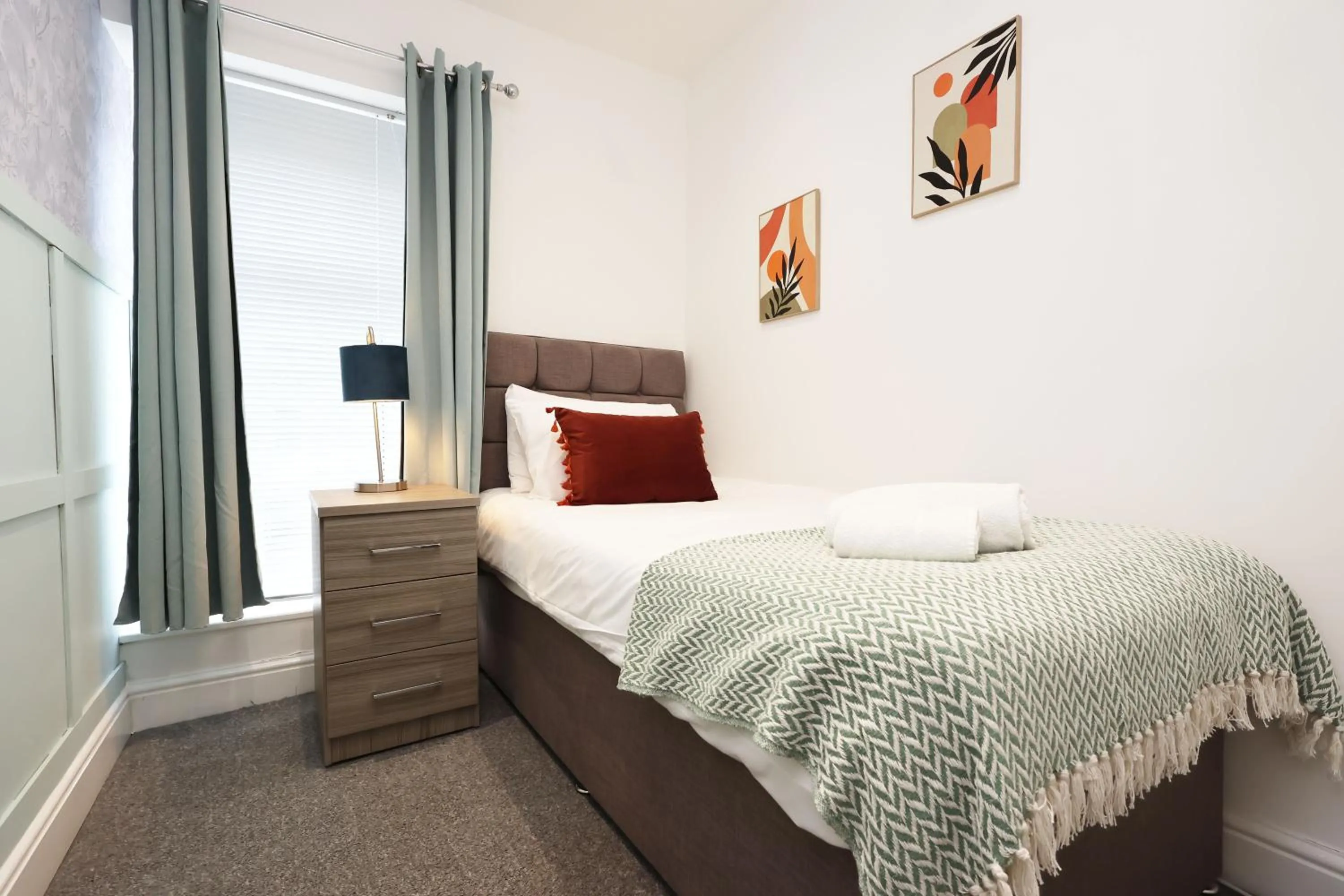 Bed in Contractor Stay - Deck - TVs in Every Room