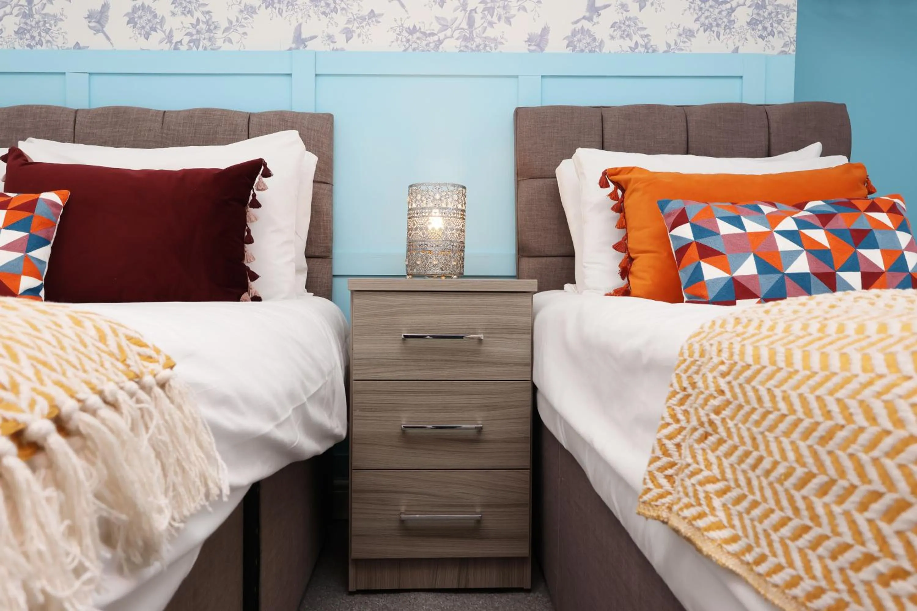 Bed in Contractor Stay - Deck - TVs in Every Room