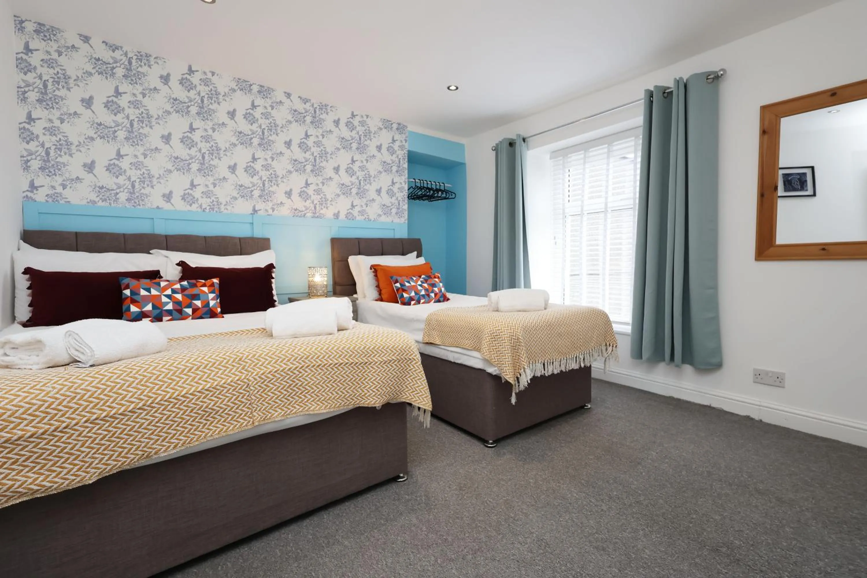 Bed in Contractor Stay - Deck - TVs in Every Room
