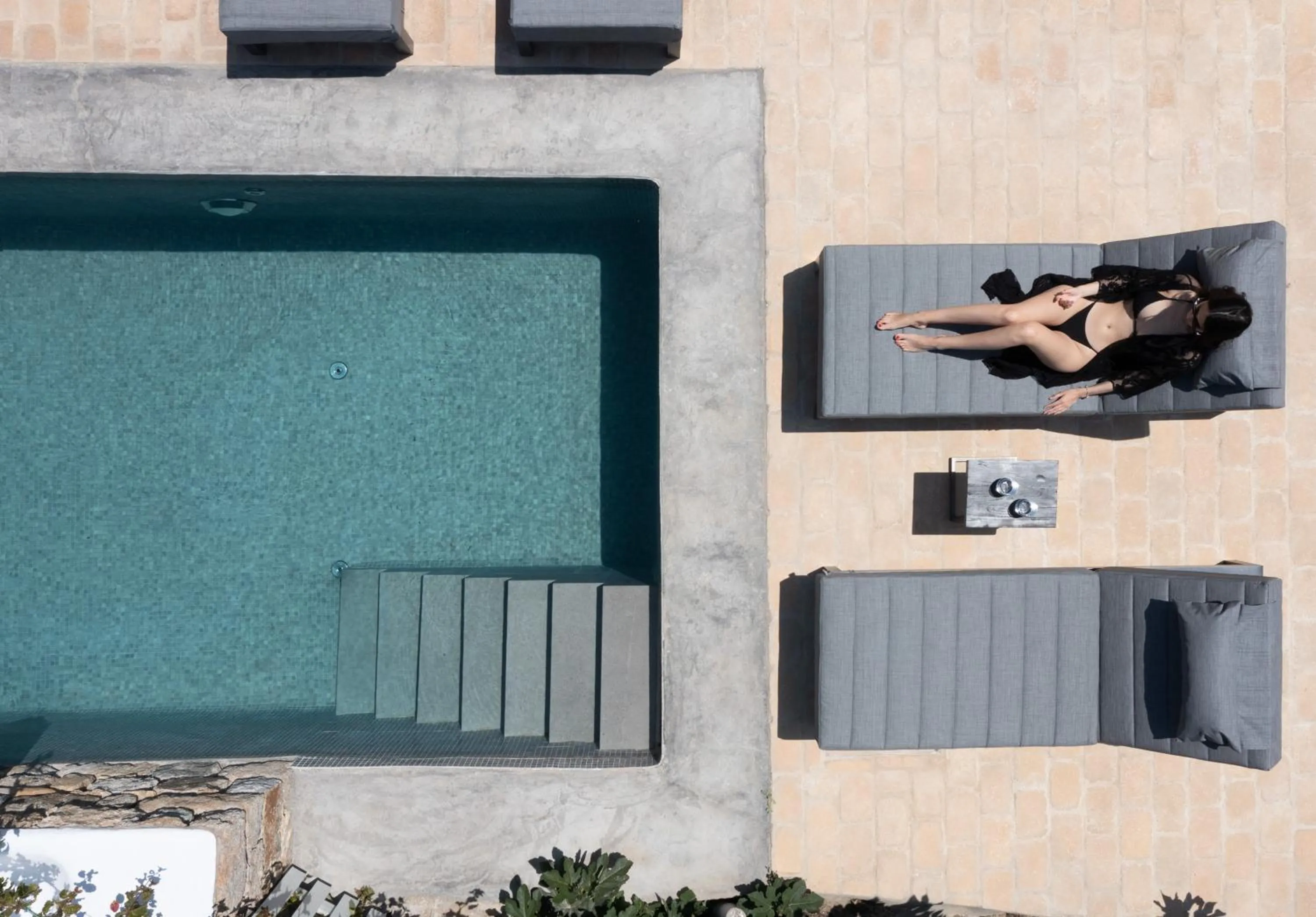 Bird's eye view in Ikies of Mykonos