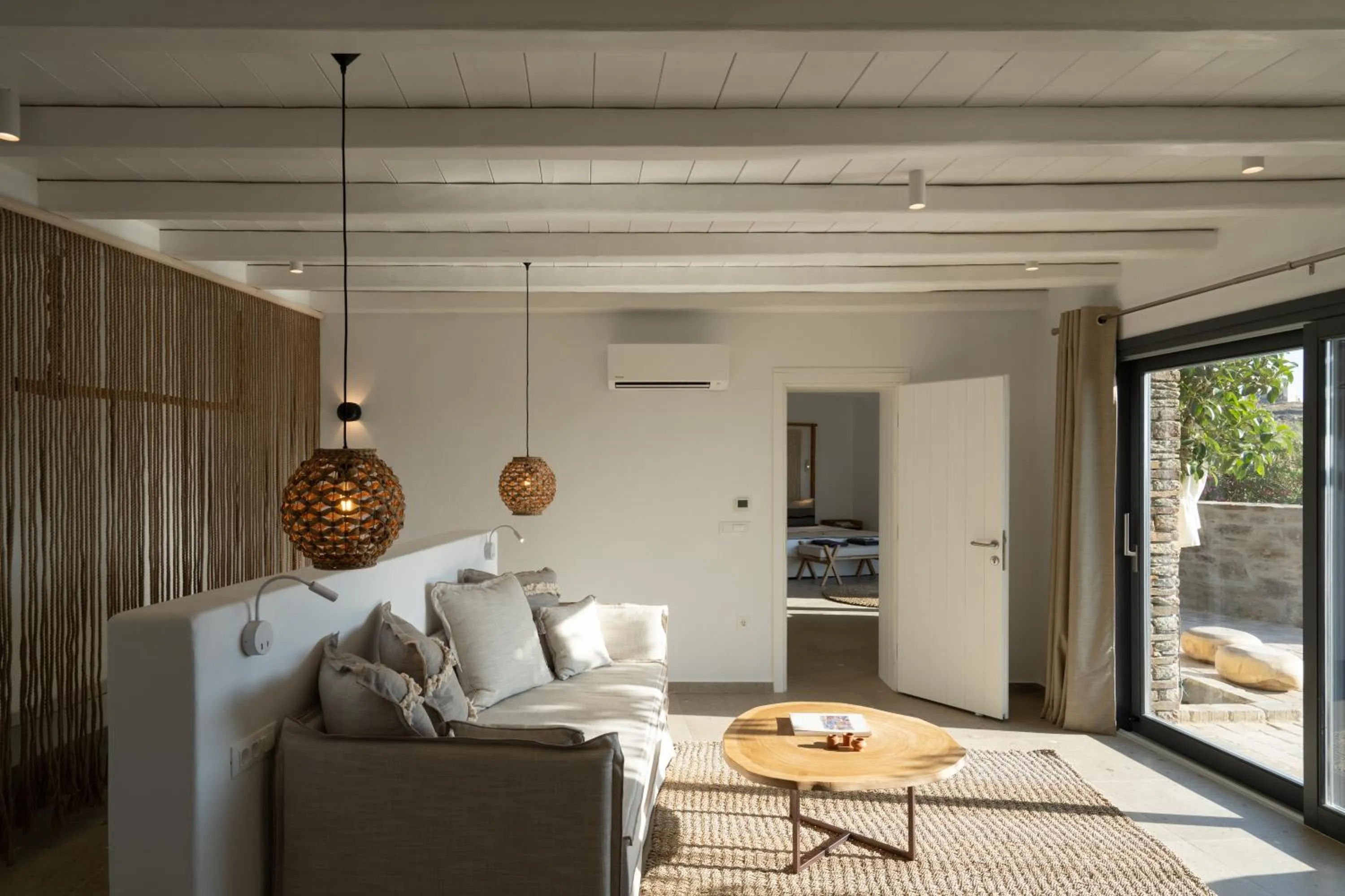 Living room in Ikies of Mykonos