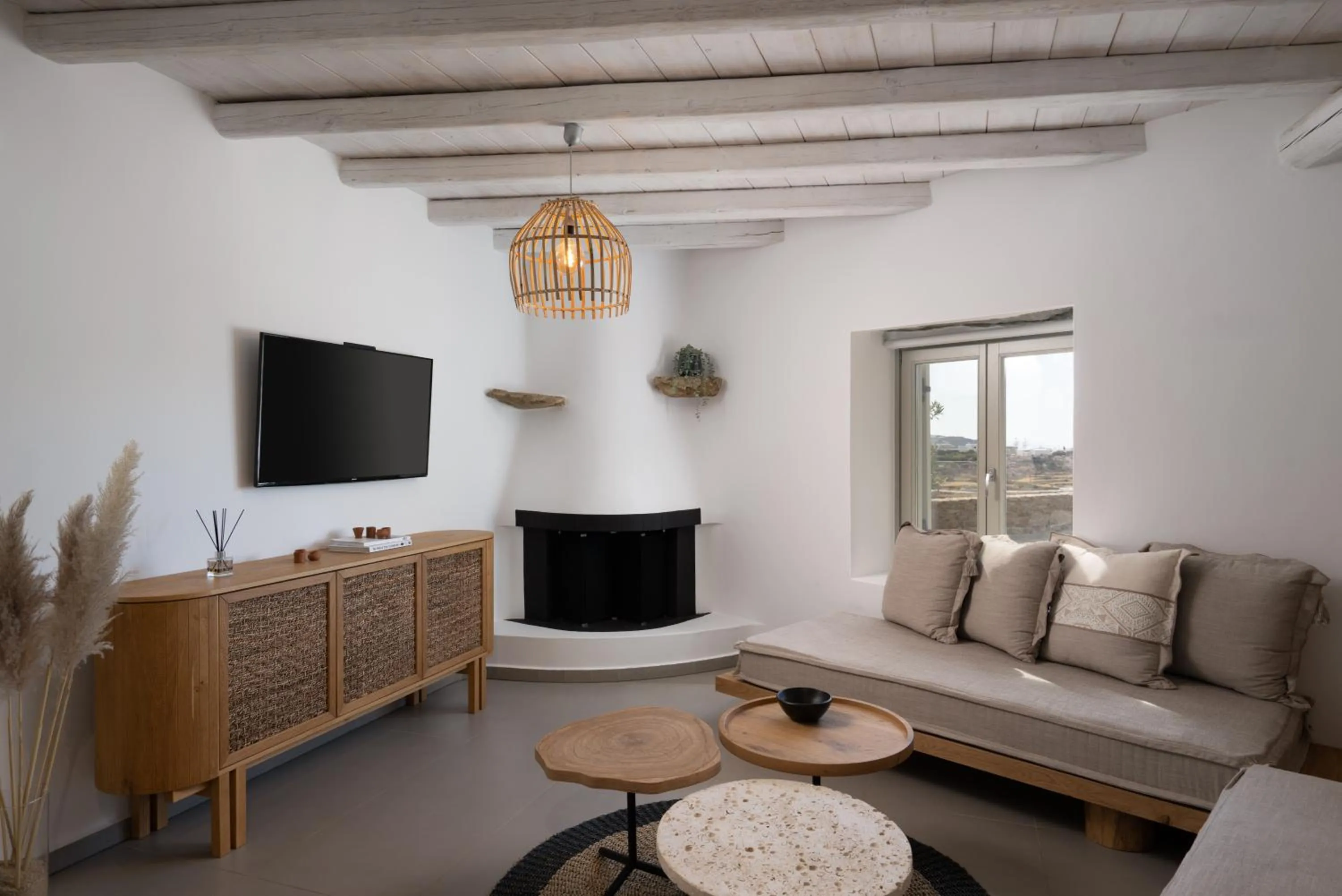 Living room in Ikies of Mykonos