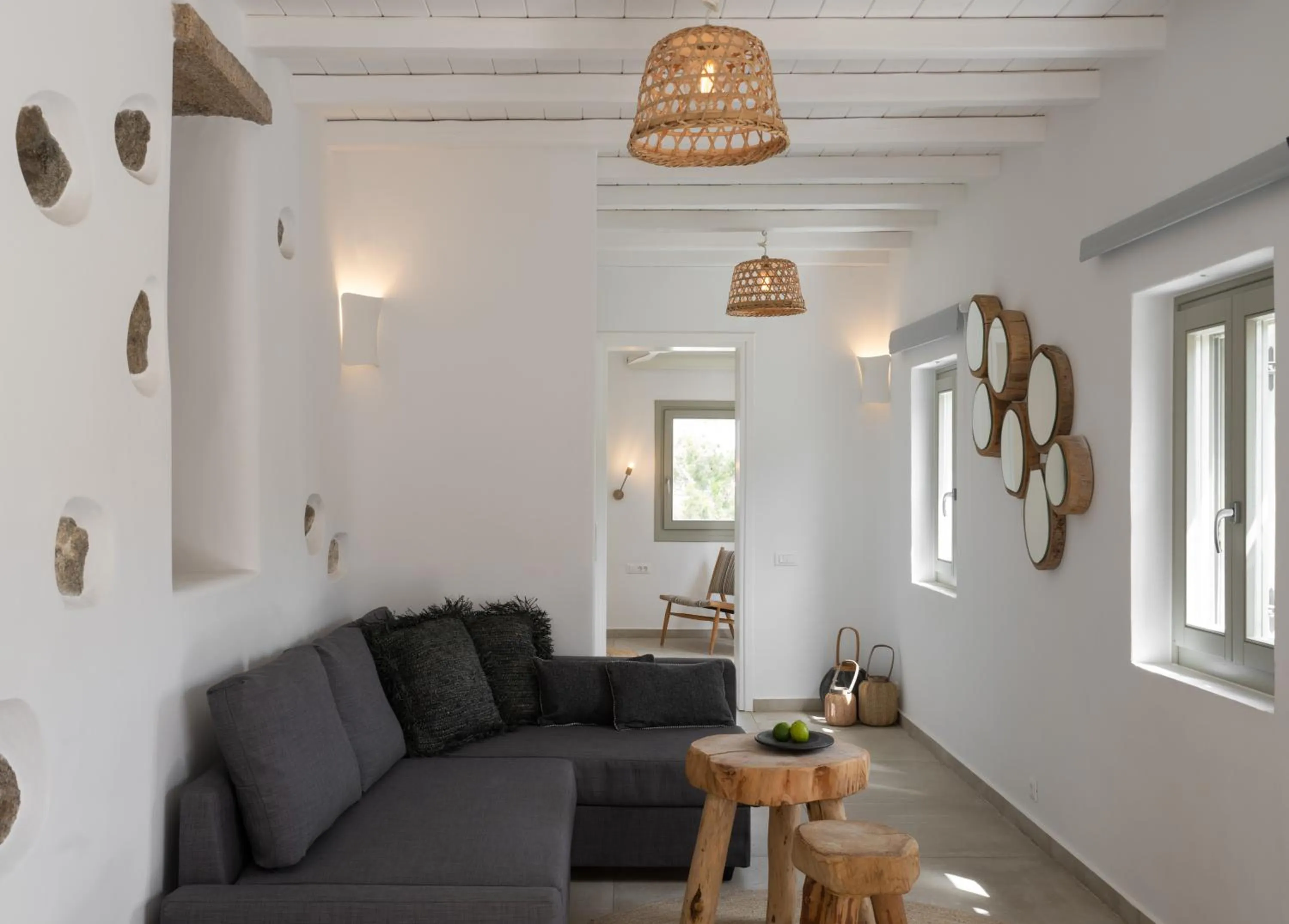 Living room in Ikies of Mykonos