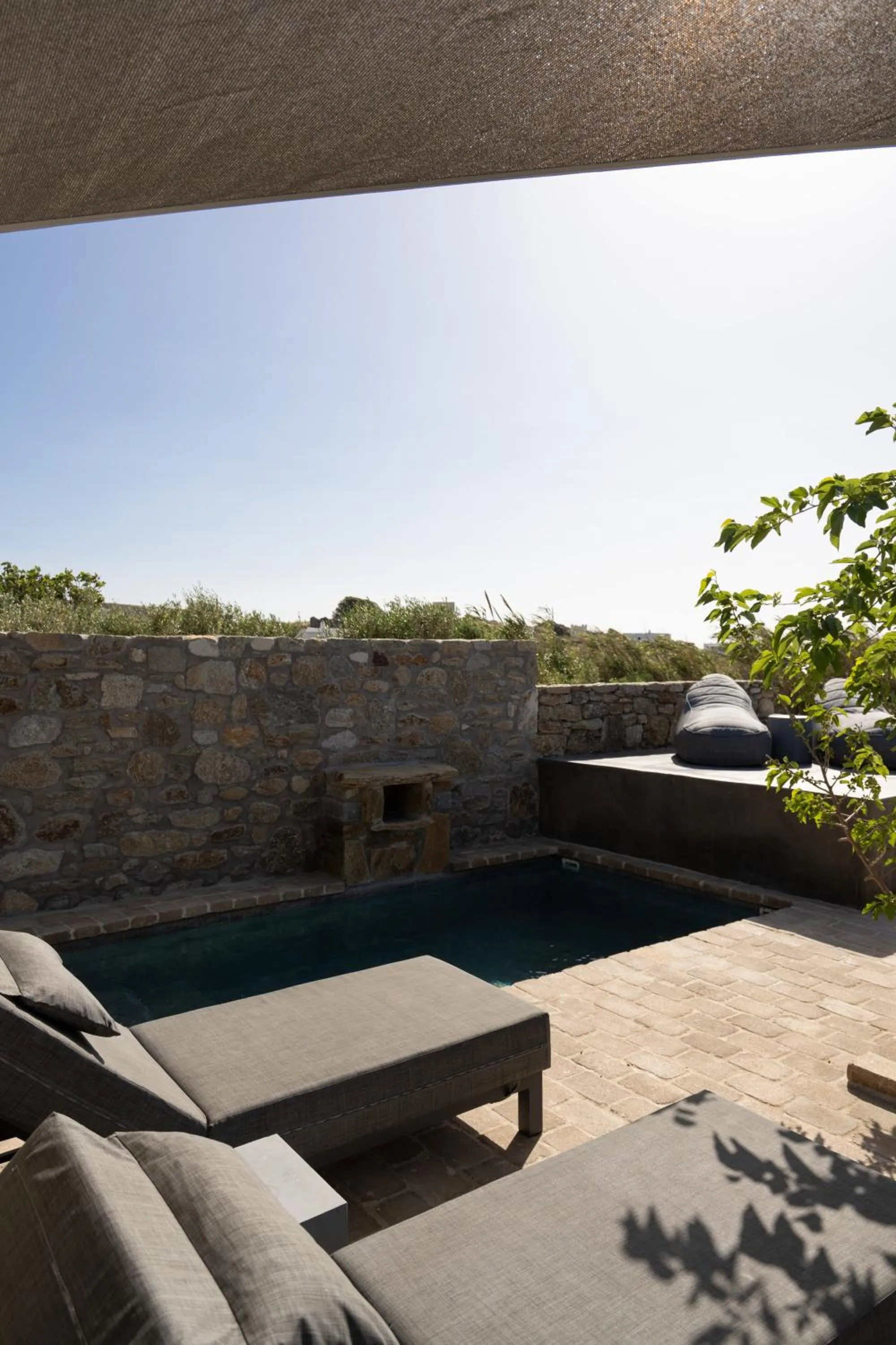 Natural landscape in Ikies of Mykonos