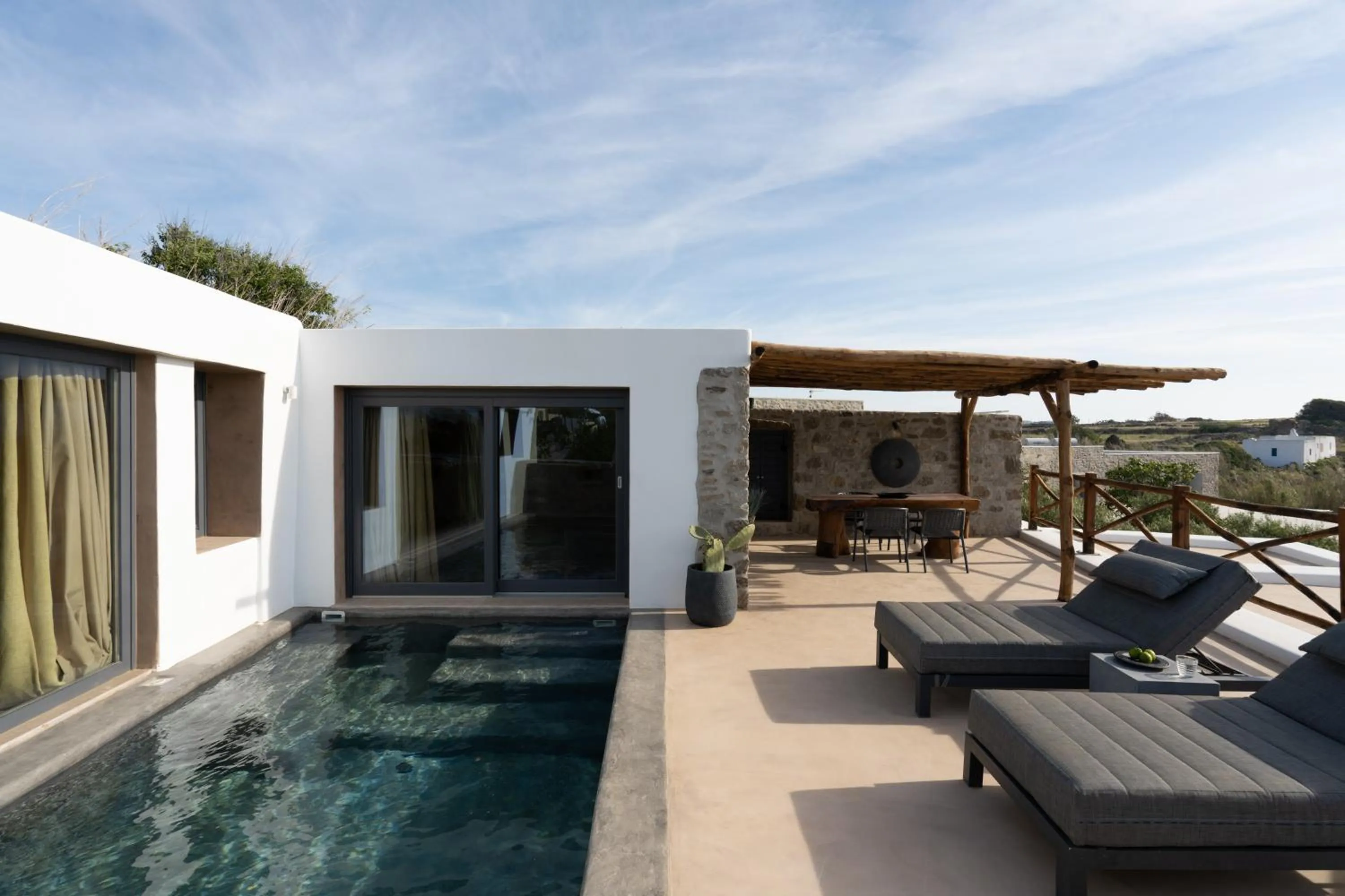 Patio in Ikies of Mykonos