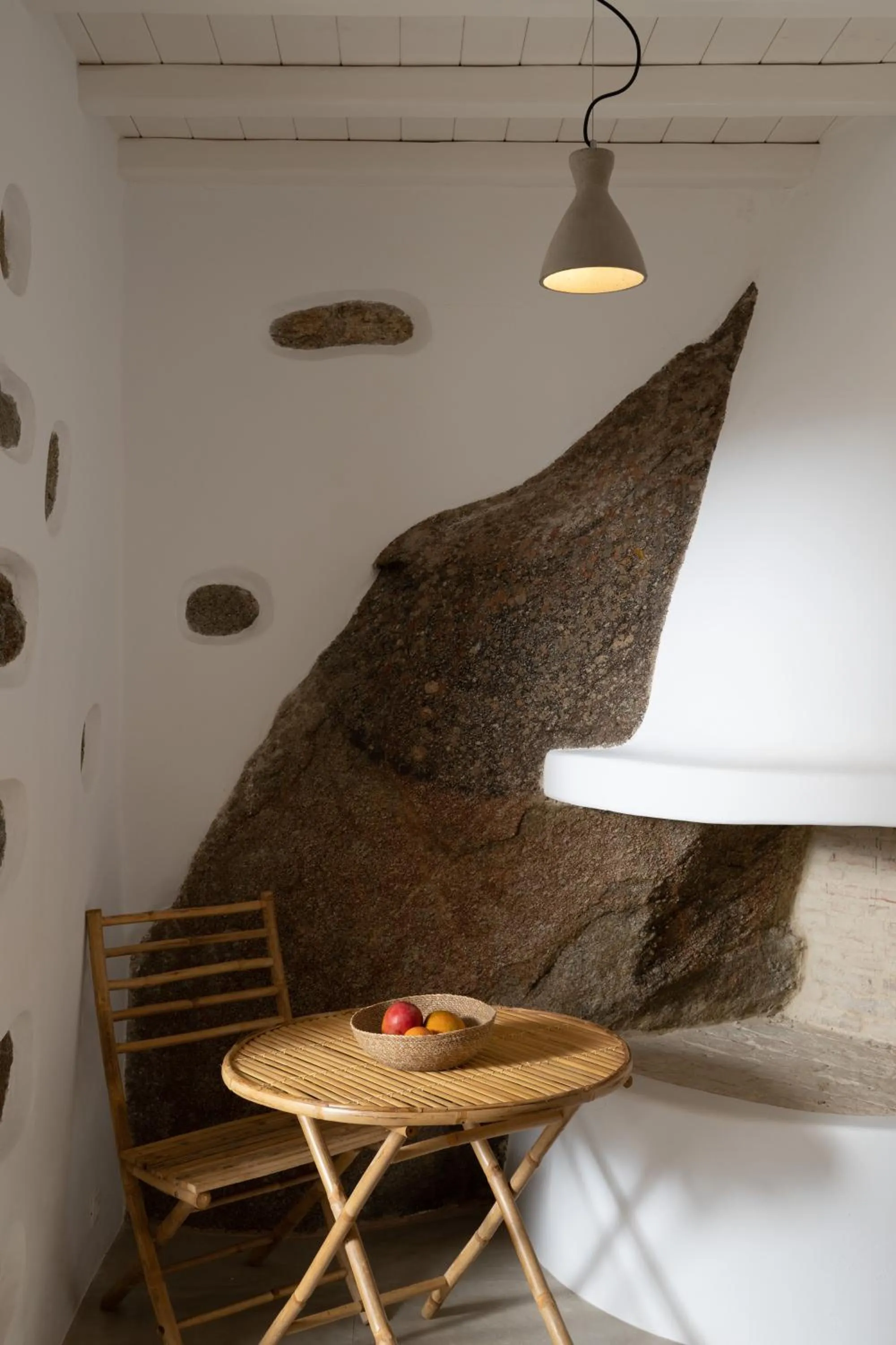 Dining area in Ikies of Mykonos