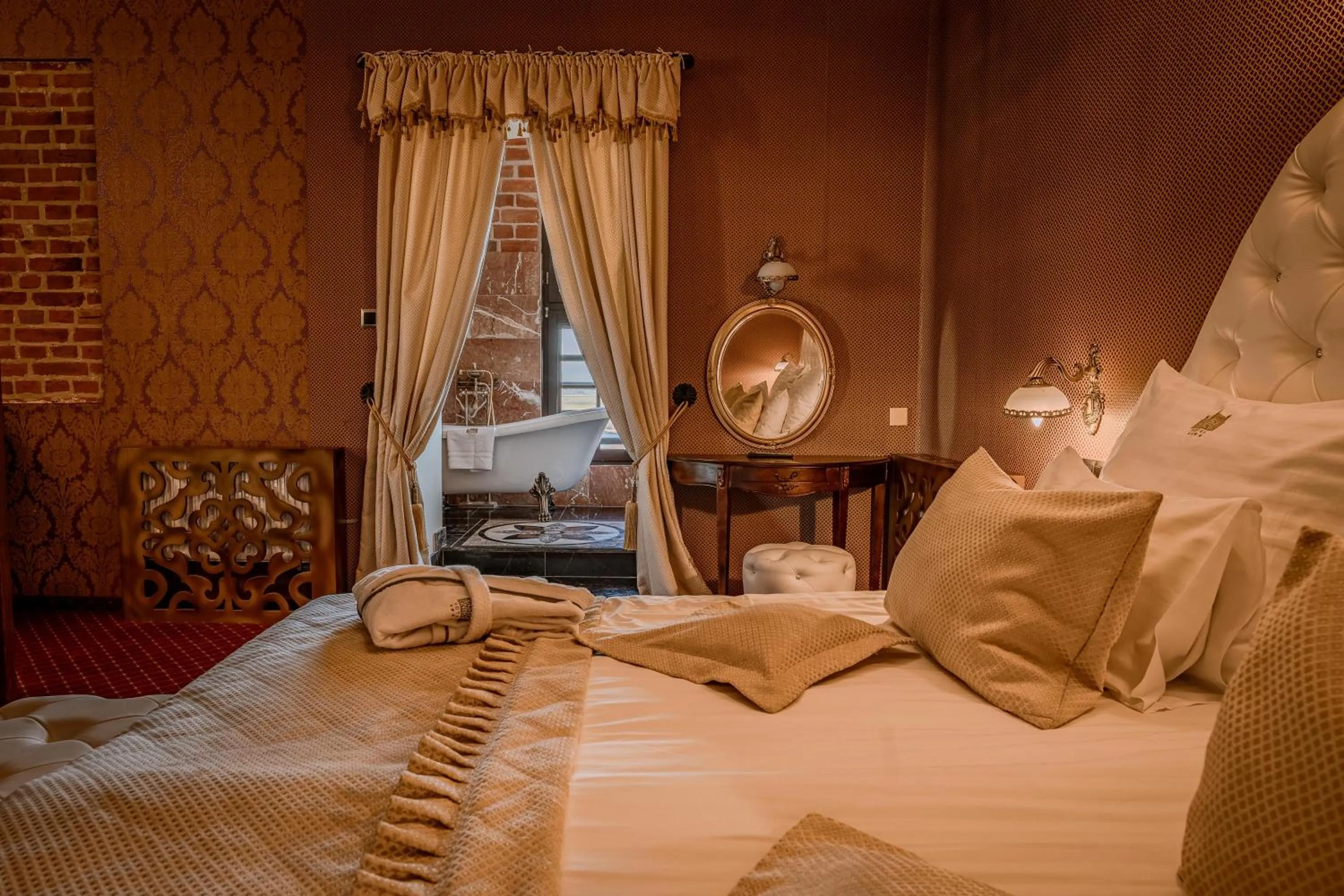 Bed in Hotel Zamek Gniew