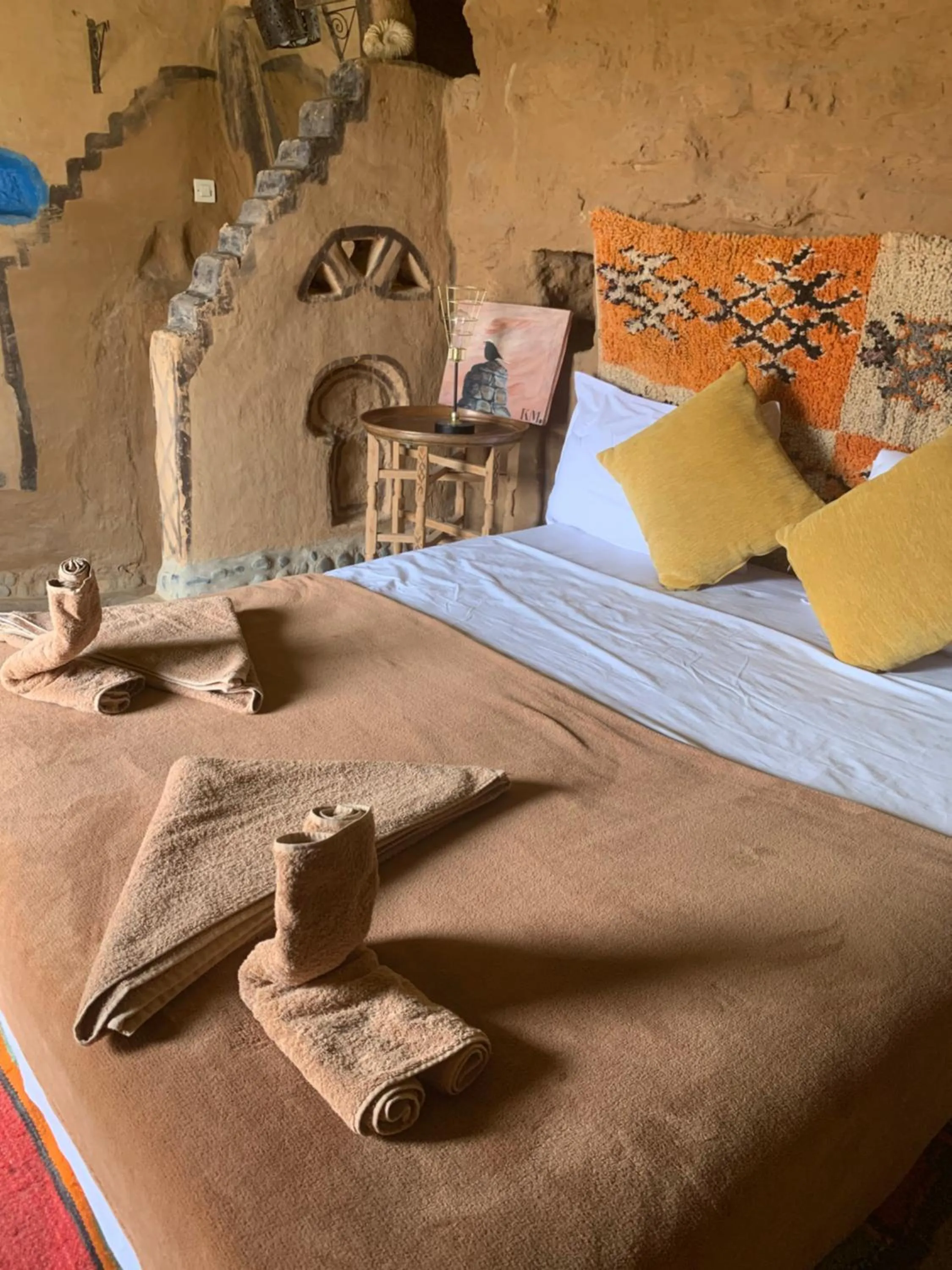 Bedroom, Bed in Maison Boutchrafine