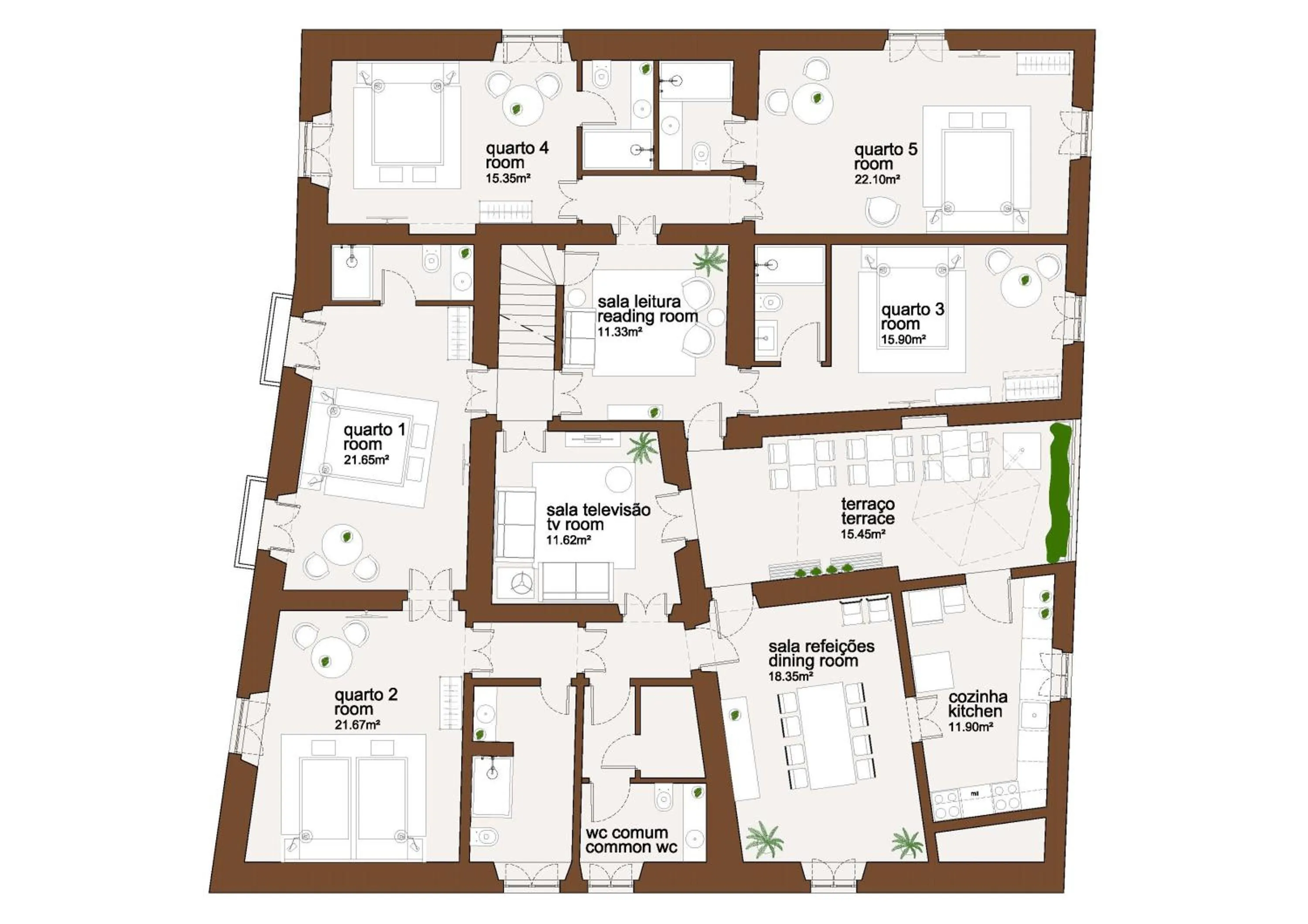 Floor plan in Lavradores Boutique Guesthouse